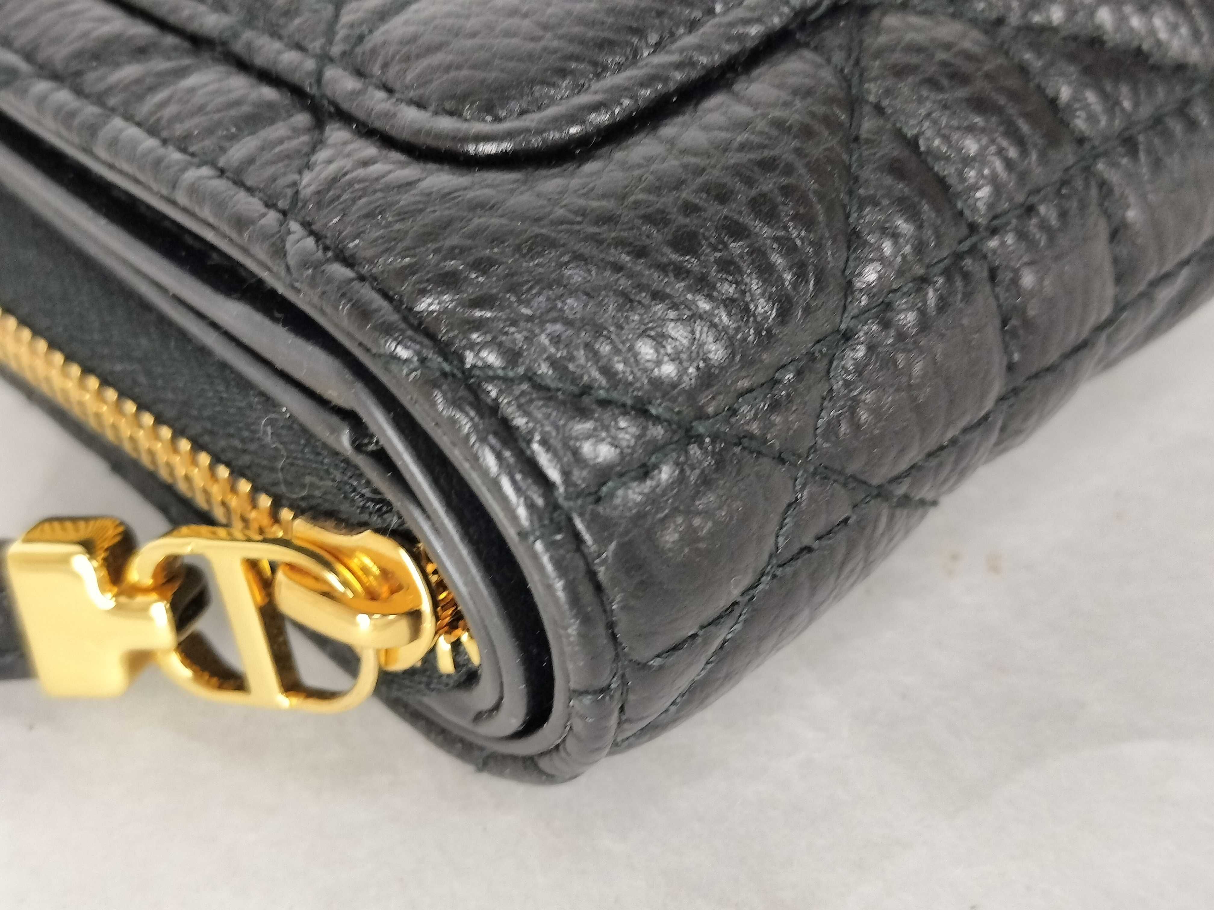 Caro Acacias Bi-fold Wallet, Cannage Calfskin, Noir (Black) — view 4