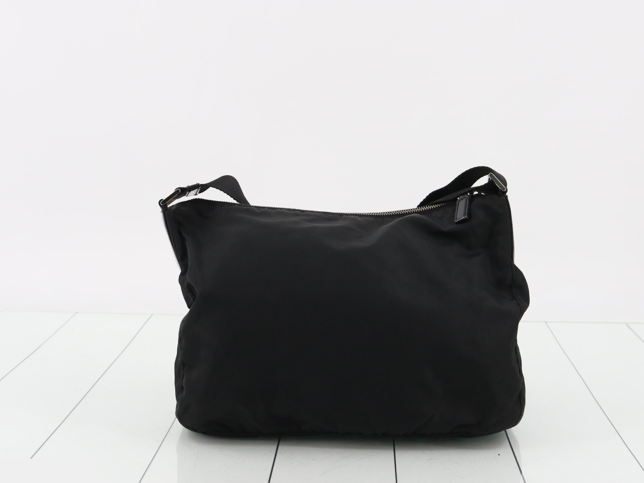 Shoulder bag, Tessuto, Black — view 2