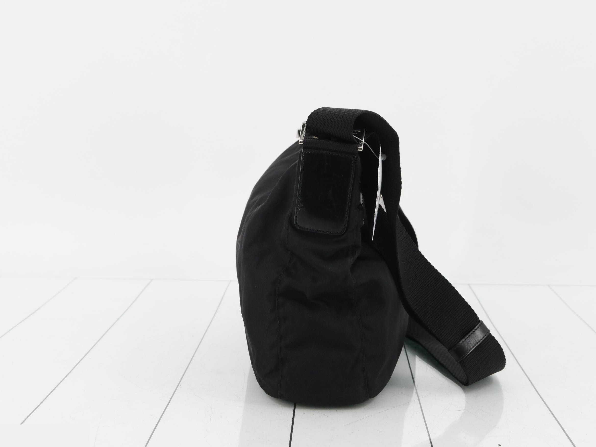 Shoulder bag, Tessuto, Black — view 4