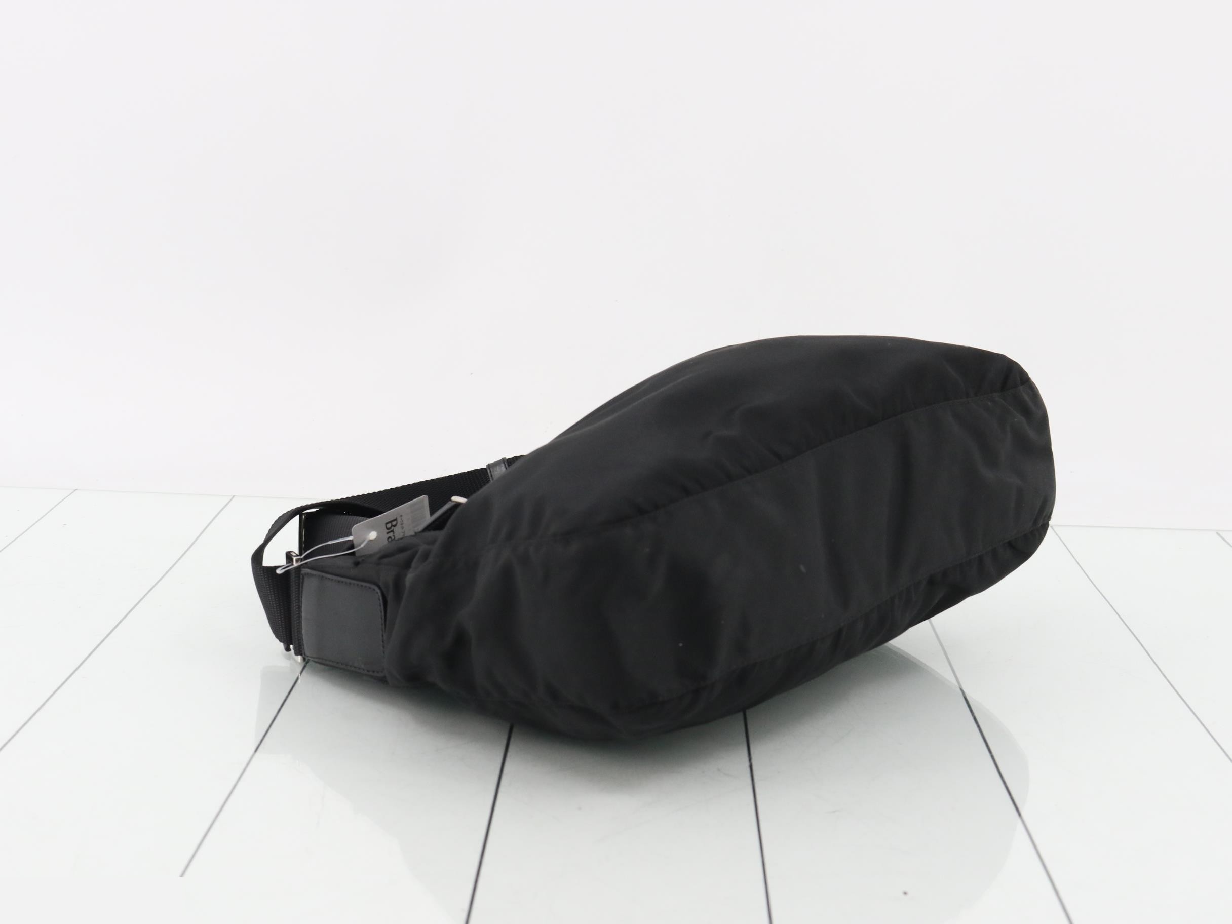 Shoulder bag, Tessuto, Black — view 5