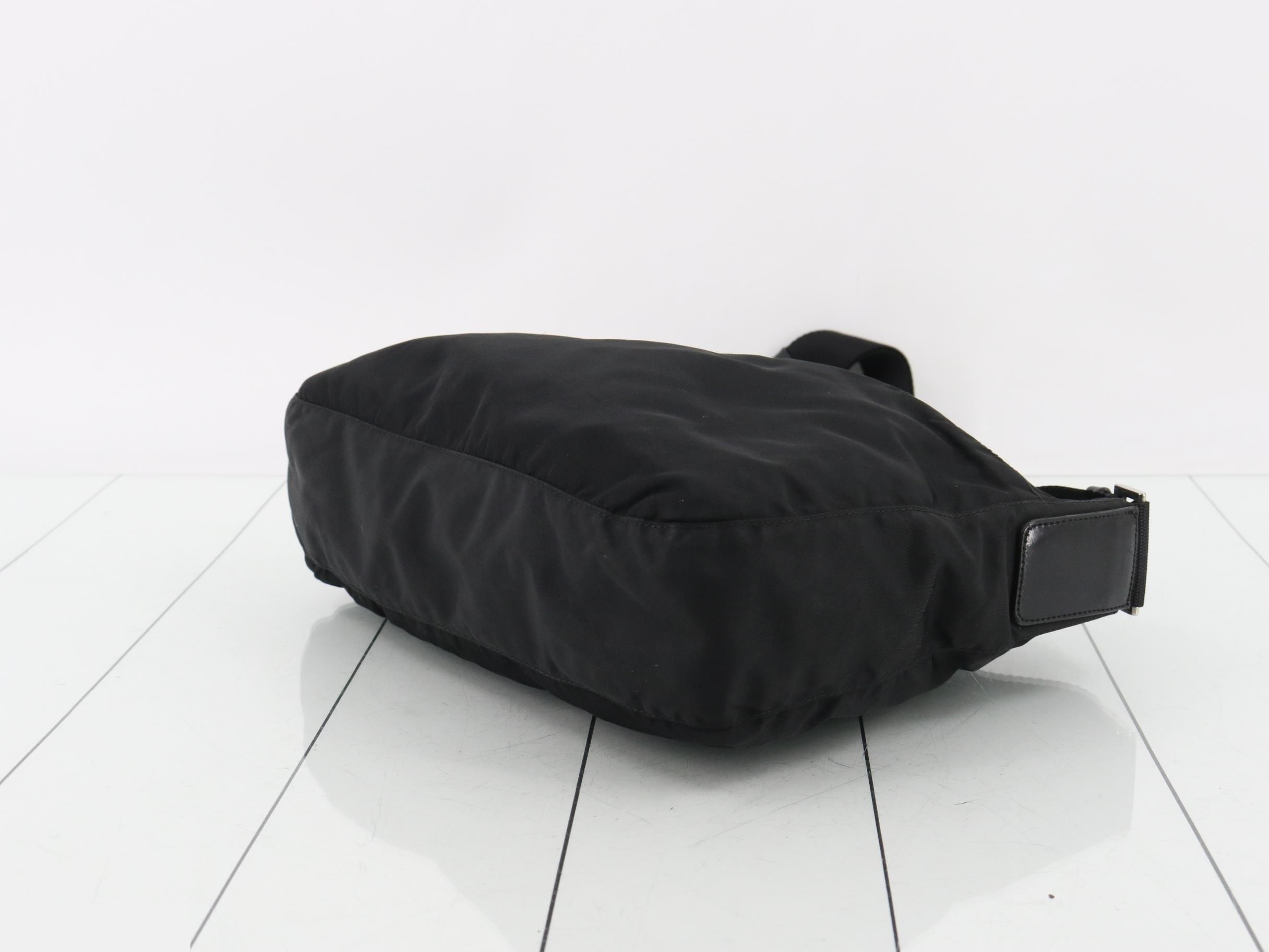 Shoulder bag, Tessuto, Black — view 6