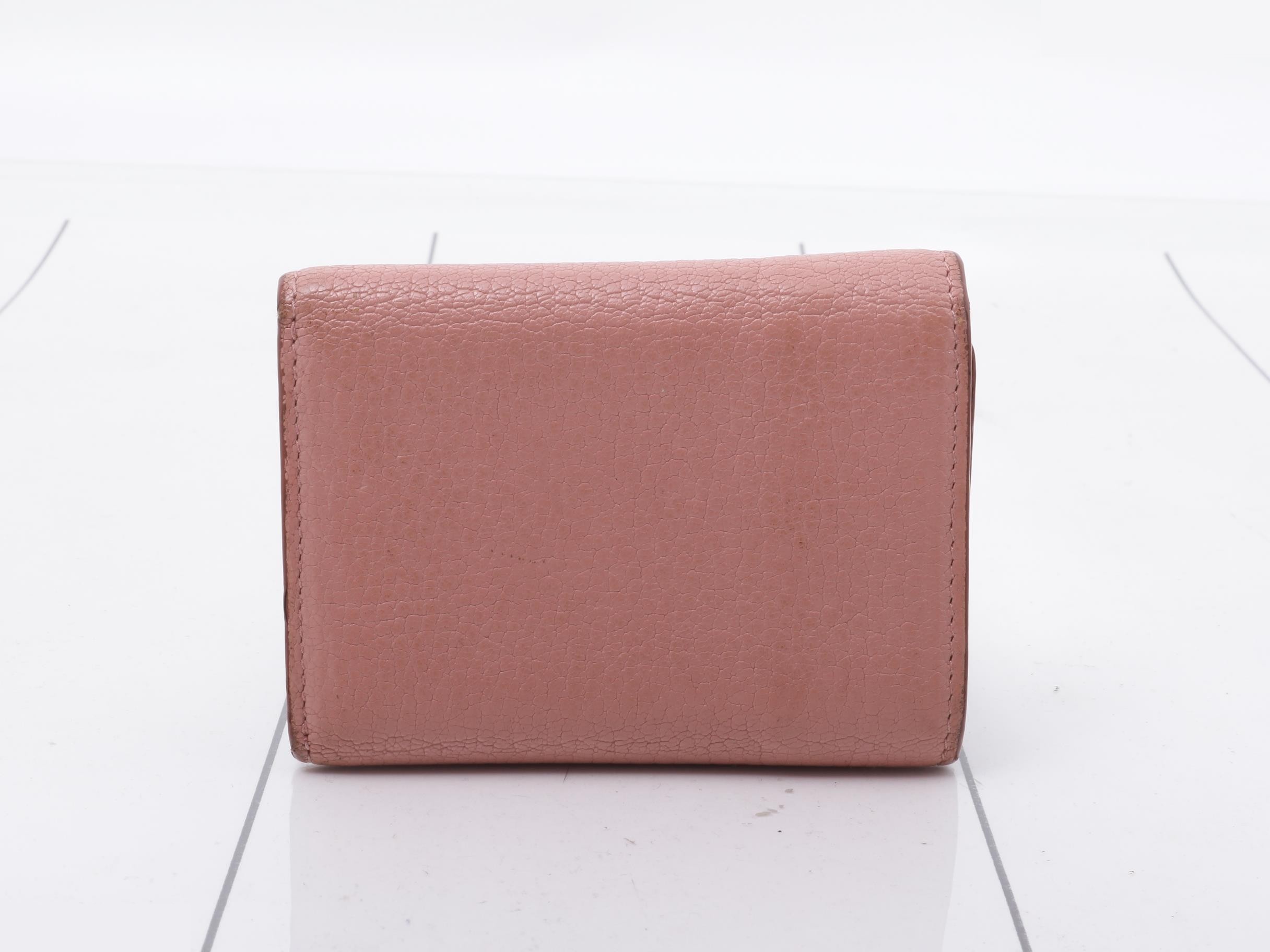 Mini wallet, calfskin, pink, heart design. — view 2