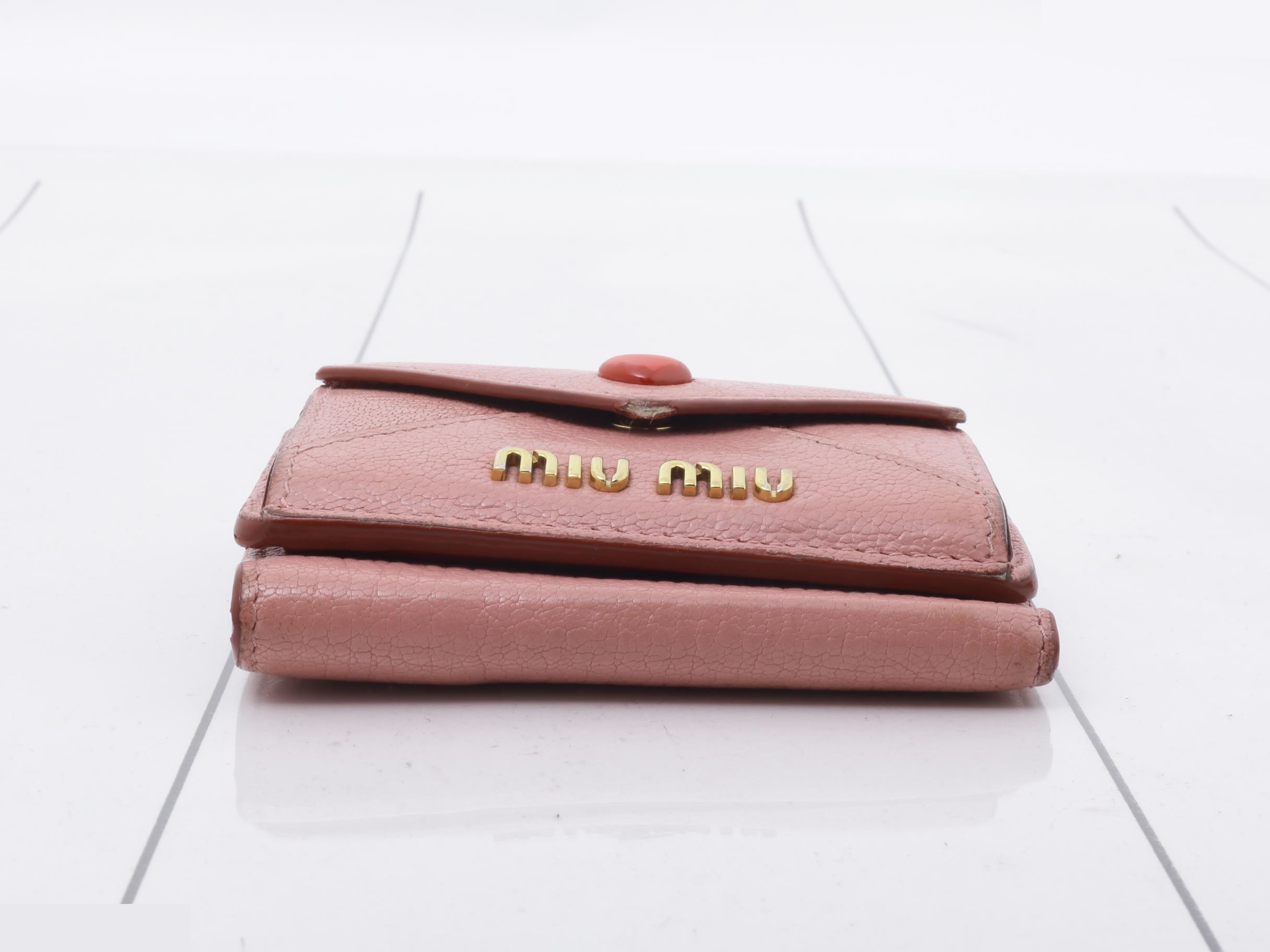 Mini wallet, calfskin, pink, heart design. — view 3