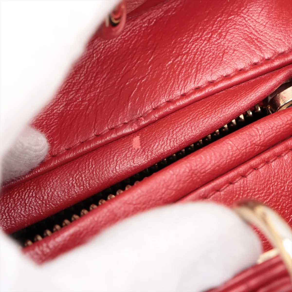 Lady Dior Cannage Leather 2WAY Handbag Red — view 11