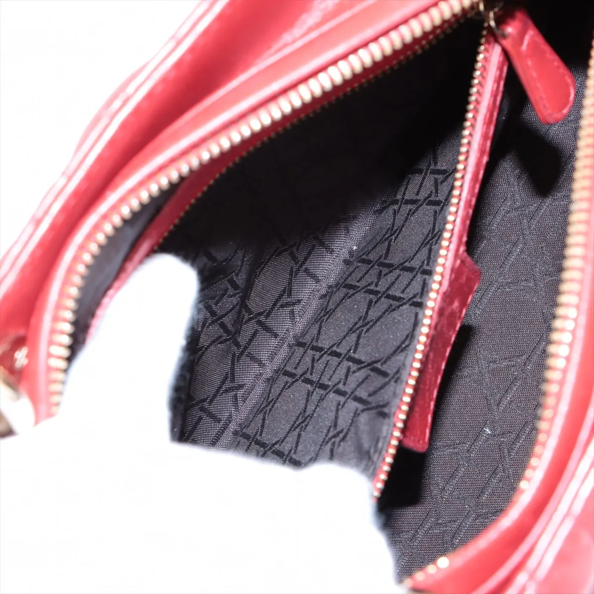 Lady Dior Cannage Leather 2WAY Handbag Red — view 9