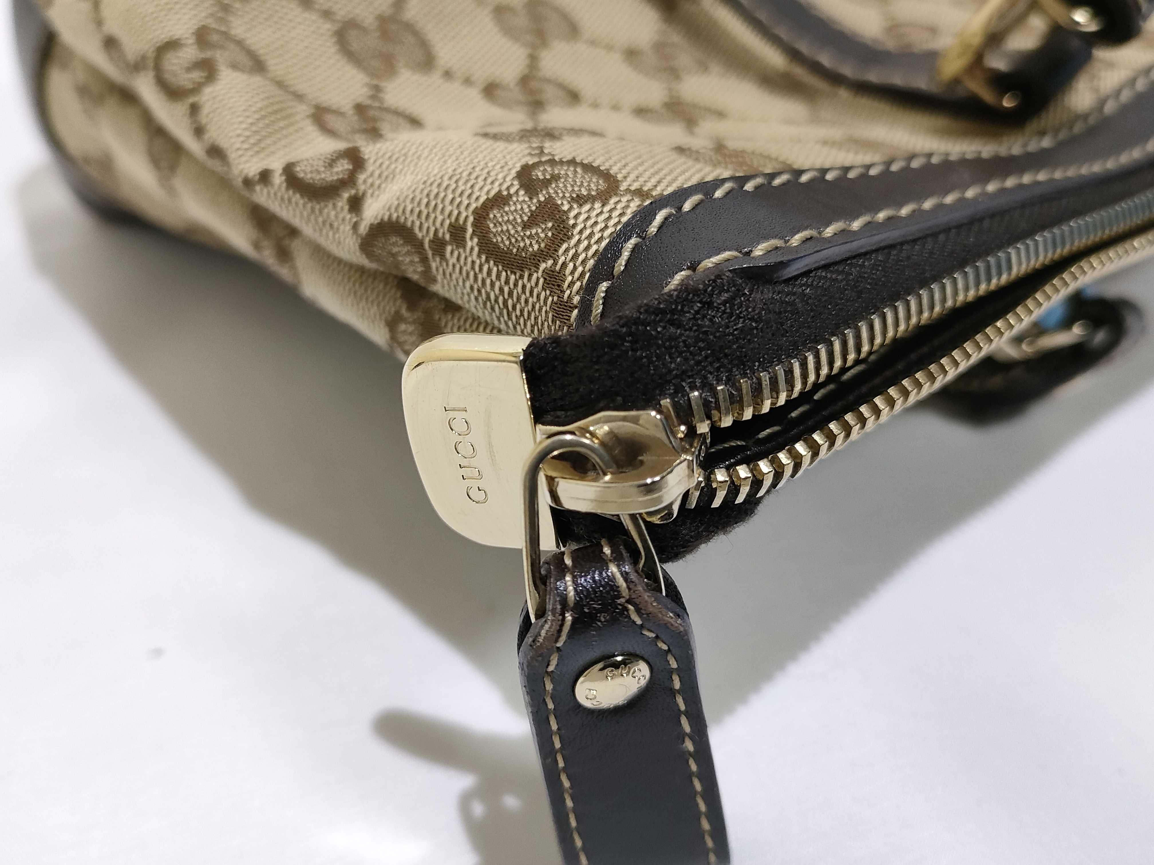 GG Canvas Lovely Canvas x Leather Handbag Beige x Brown 257069 Handbag — view 13