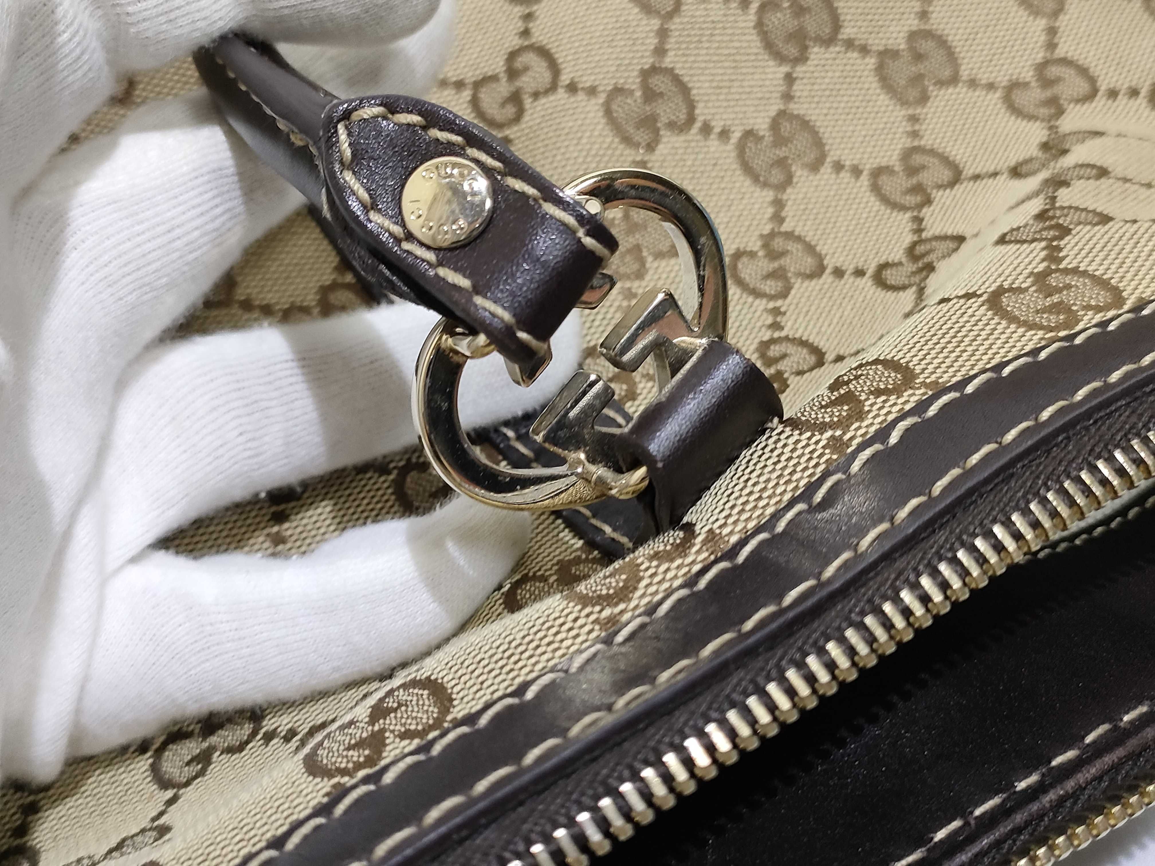 GG Canvas Lovely Canvas x Leather Handbag Beige x Brown 257069 Handbag — view 14