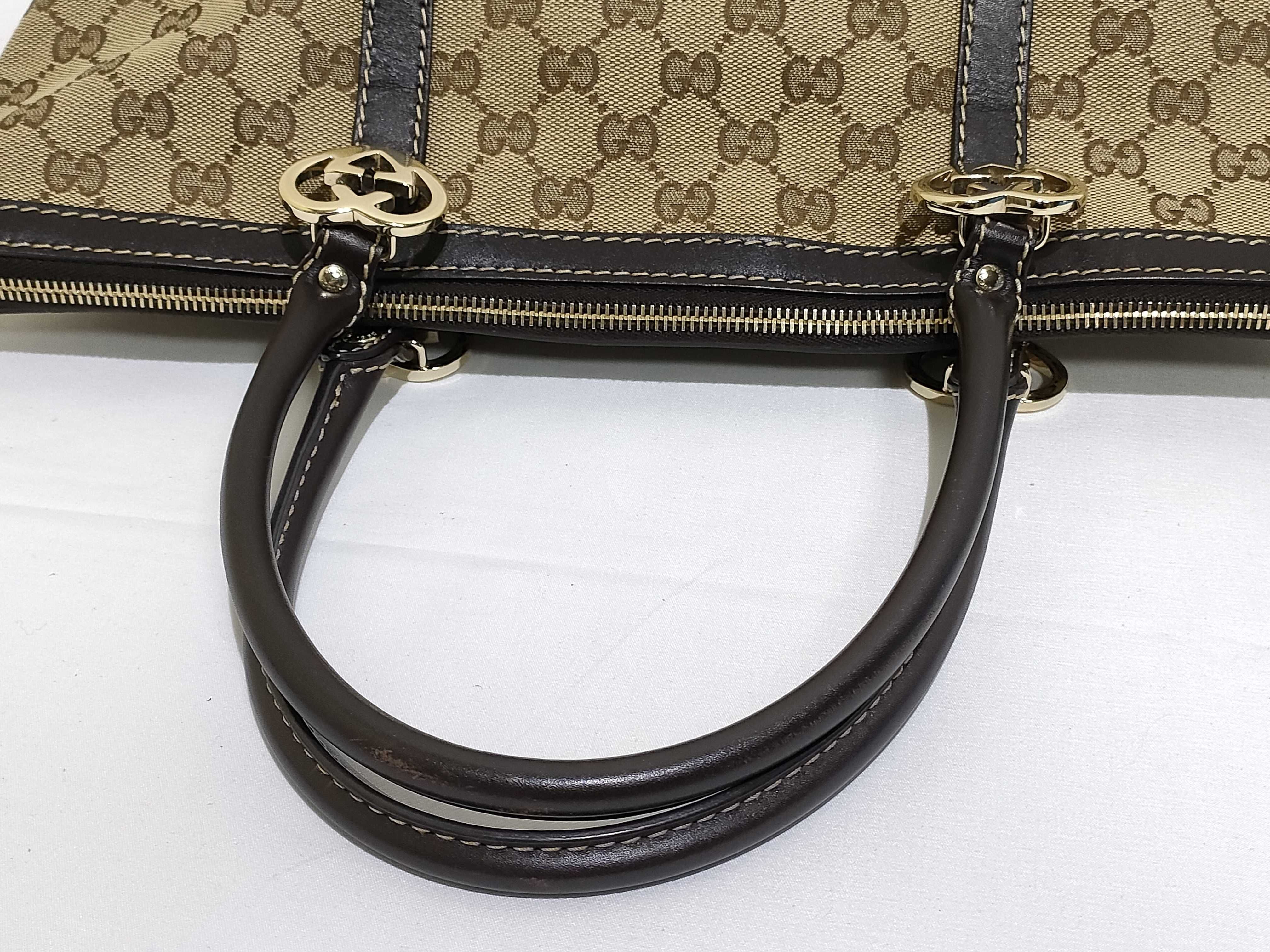 GG Canvas Lovely Canvas x Leather Handbag Beige x Brown 257069 Handbag — view 3
