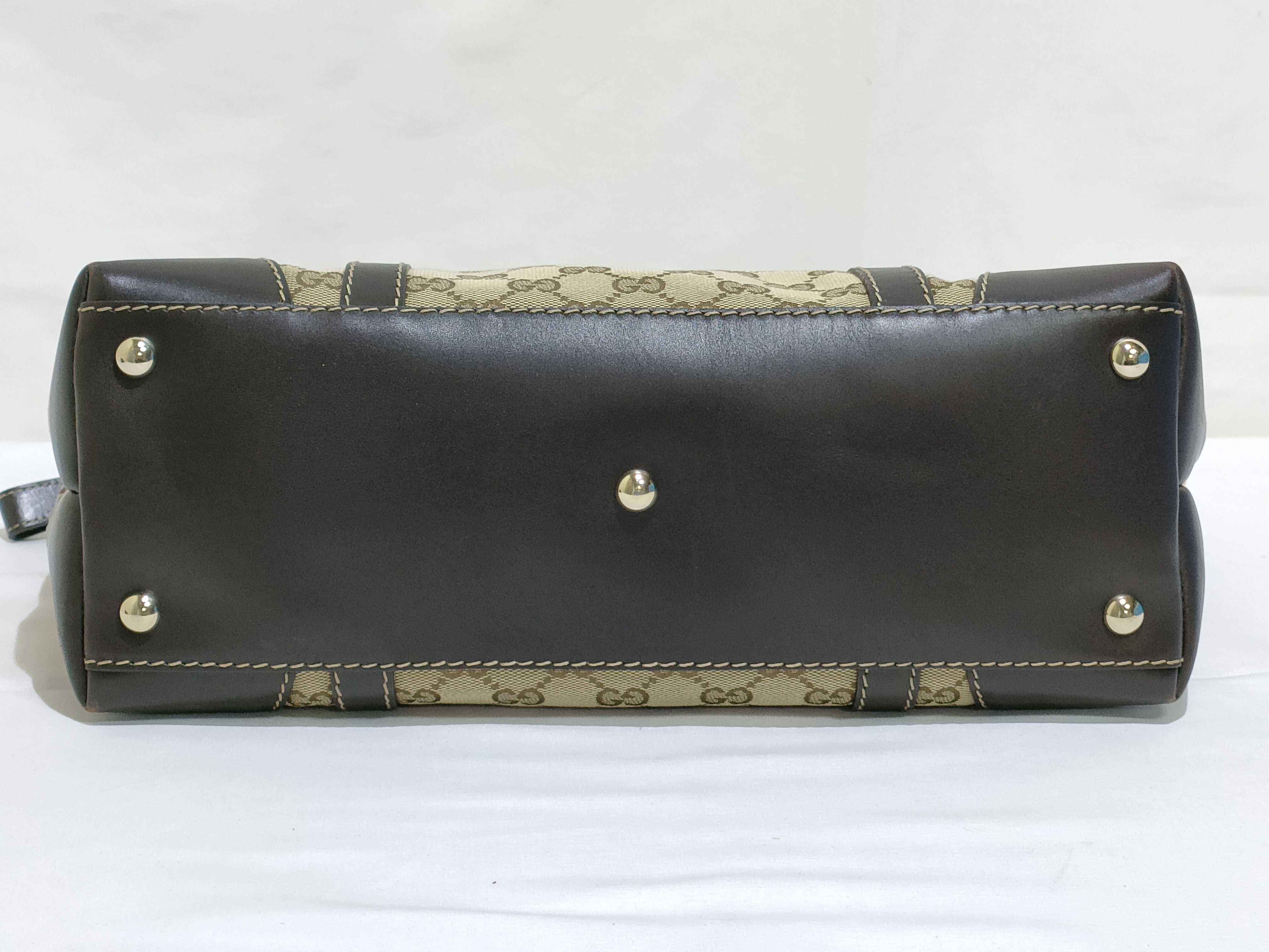GG Canvas Lovely Canvas x Leather Handbag Beige x Brown 257069 Handbag — view 7