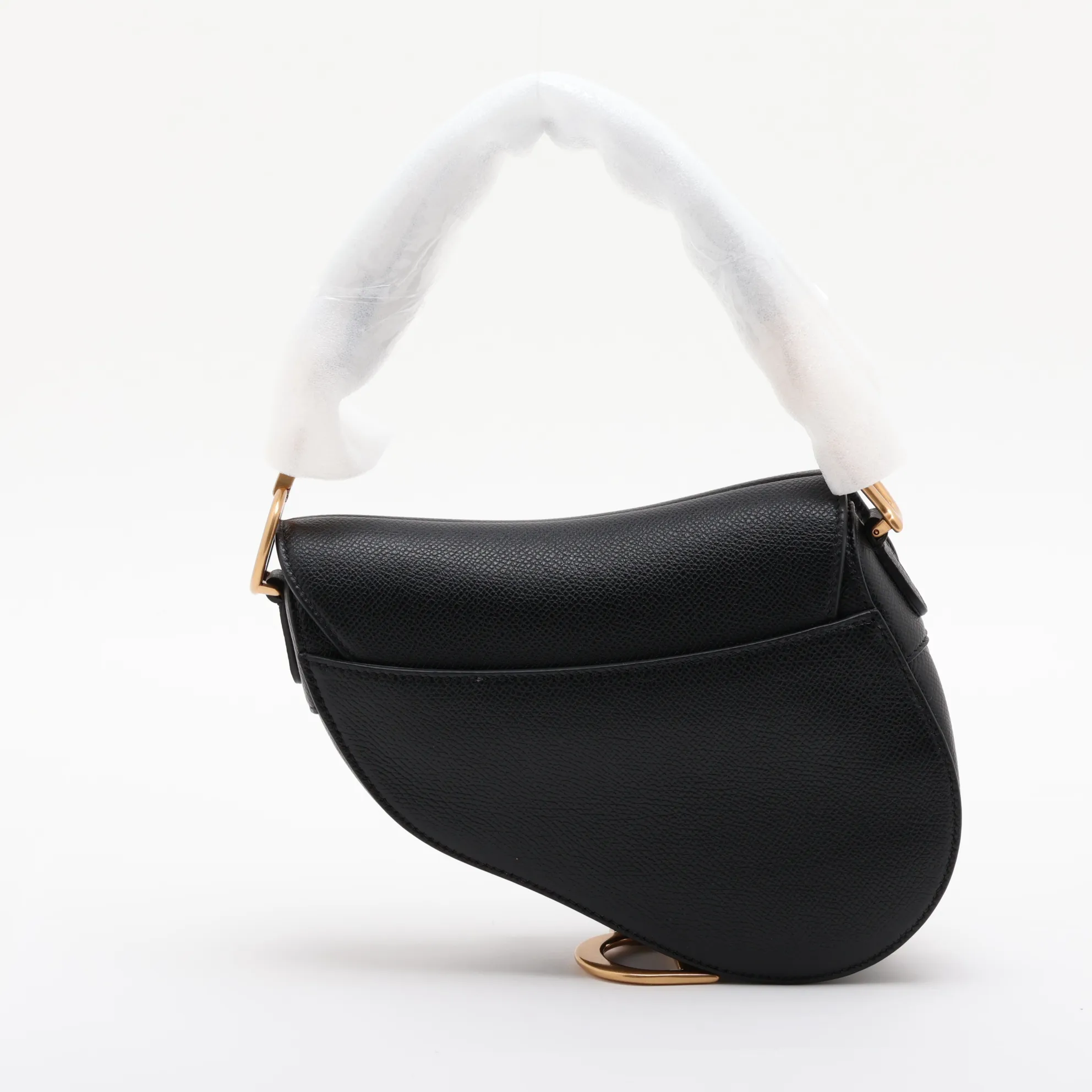 Saddle Bag Leather Shoulder Bag Black — view 2