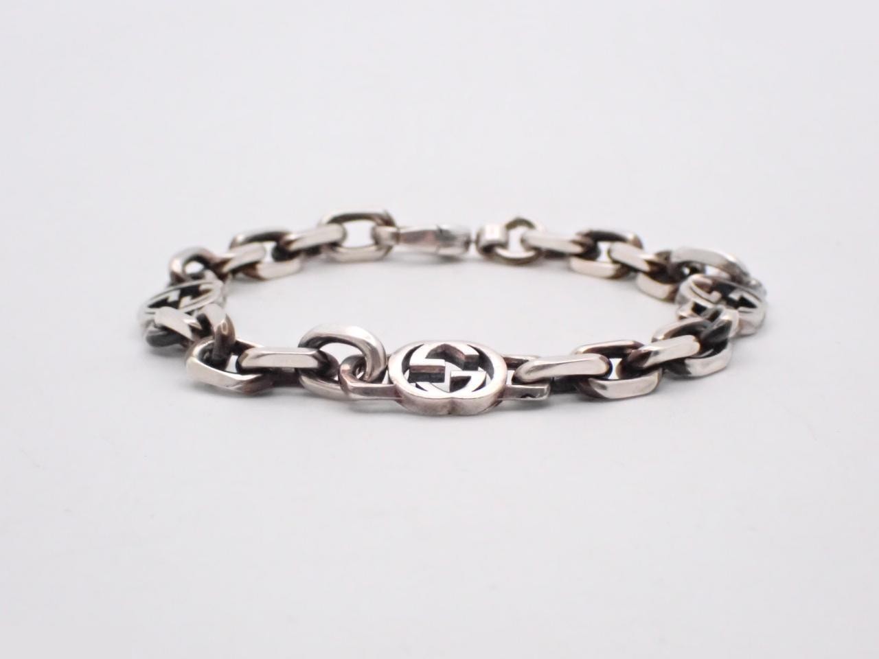 3P Interlocking G Bracelet, SV925, 17.5g, Wrist size approx. 17cm