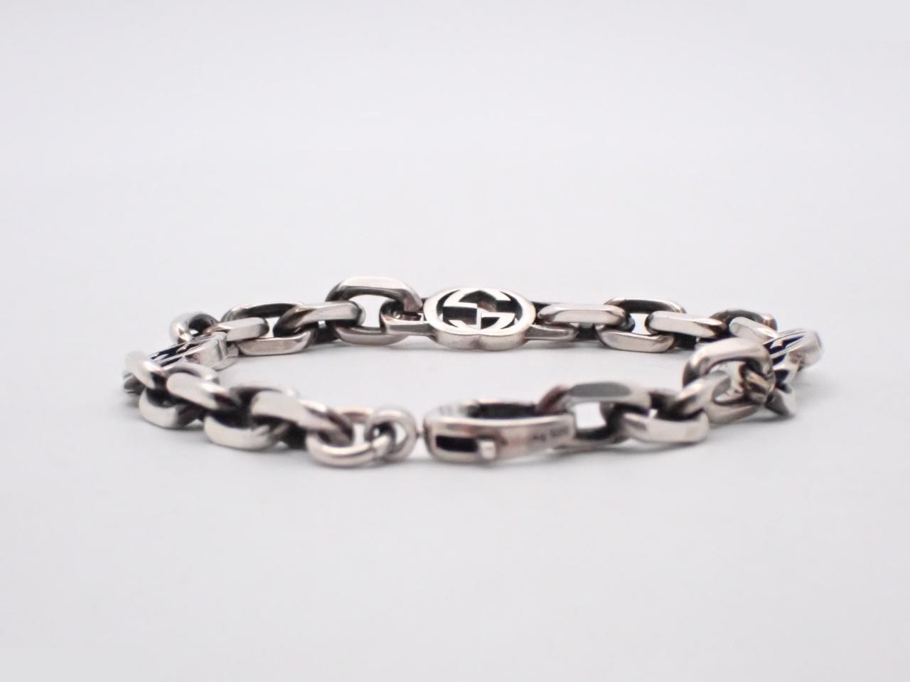 3P Interlocking G Bracelet, SV925, 17.5g, Wrist size approx. 17cm — view 2
