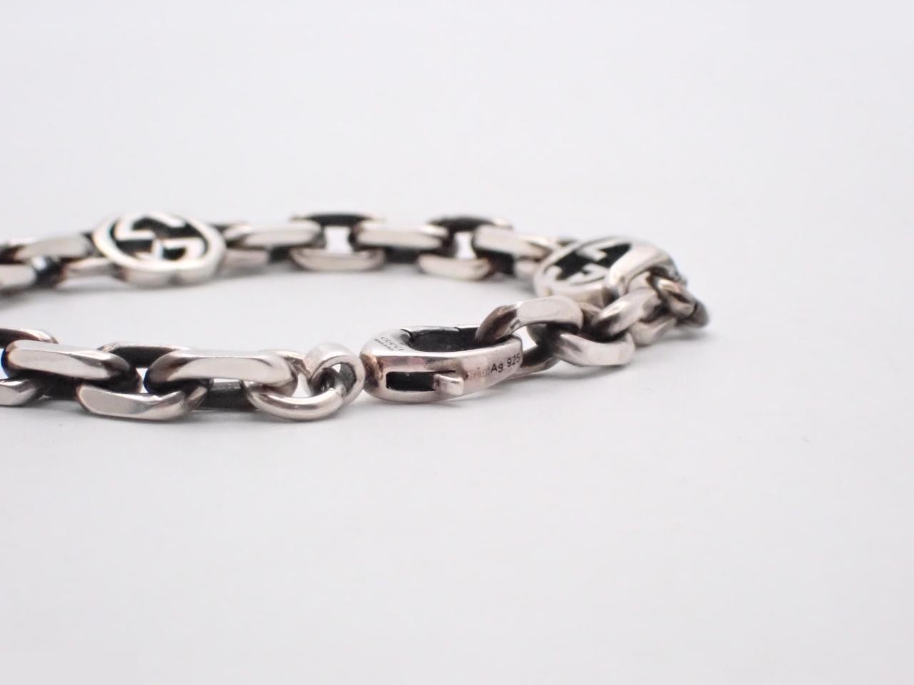 3P Interlocking G Bracelet, SV925, 17.5g, Wrist size approx. 17cm — view 3