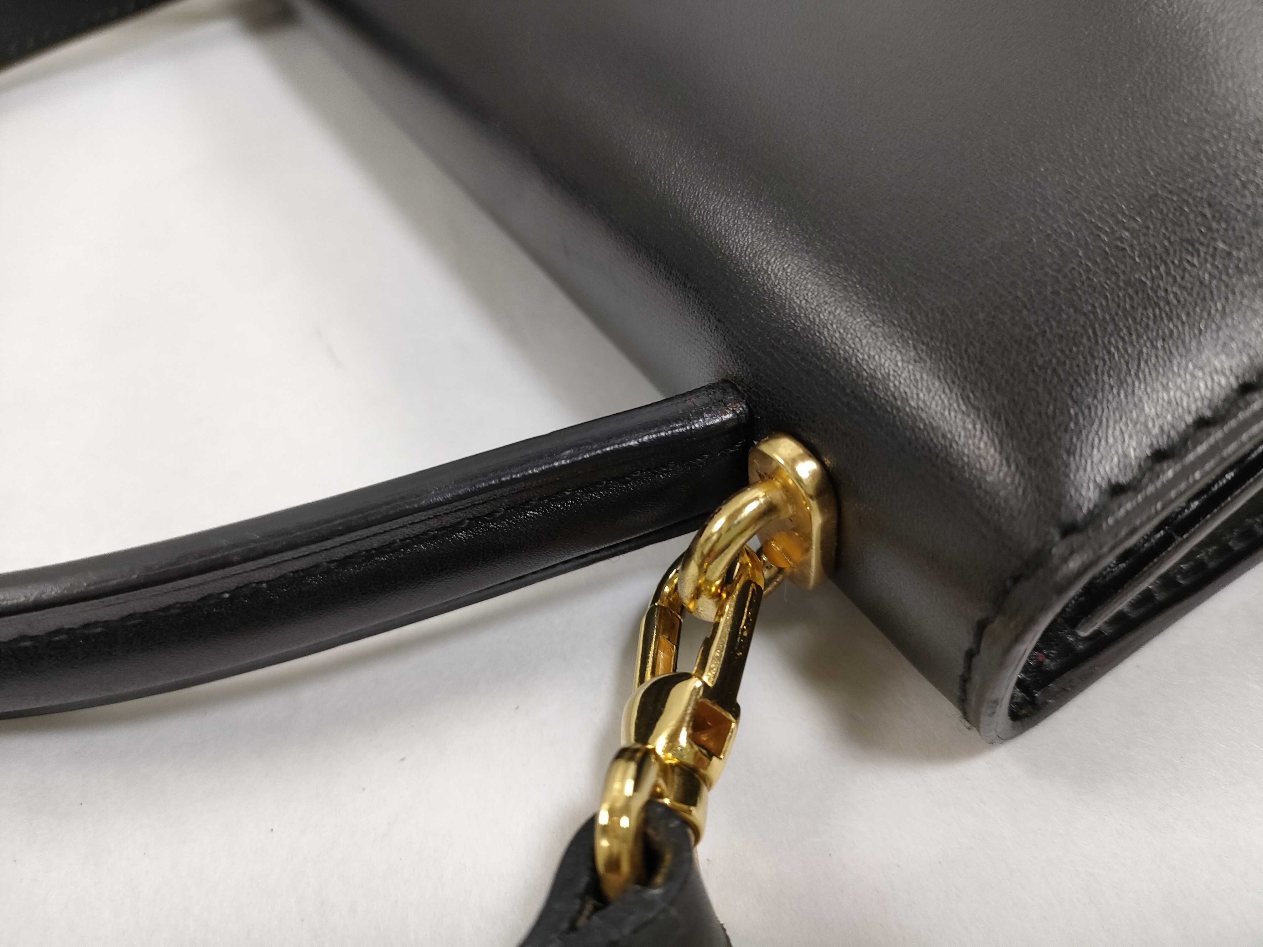 Double Circle Logo Leather Hand Shoulder Bag Handbag — view 6