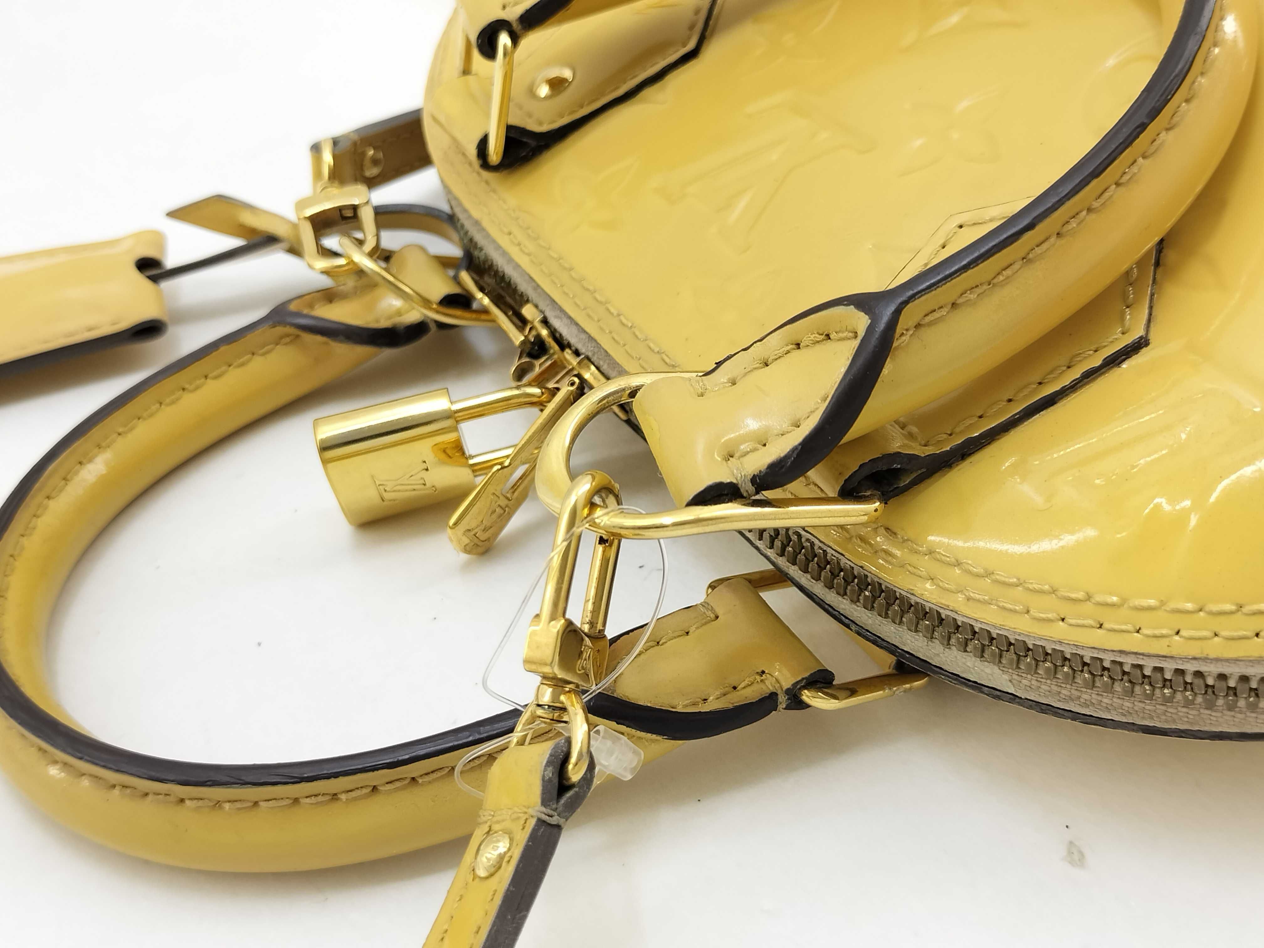 Vernis Alma Yellow Monogram Handbag — view 5