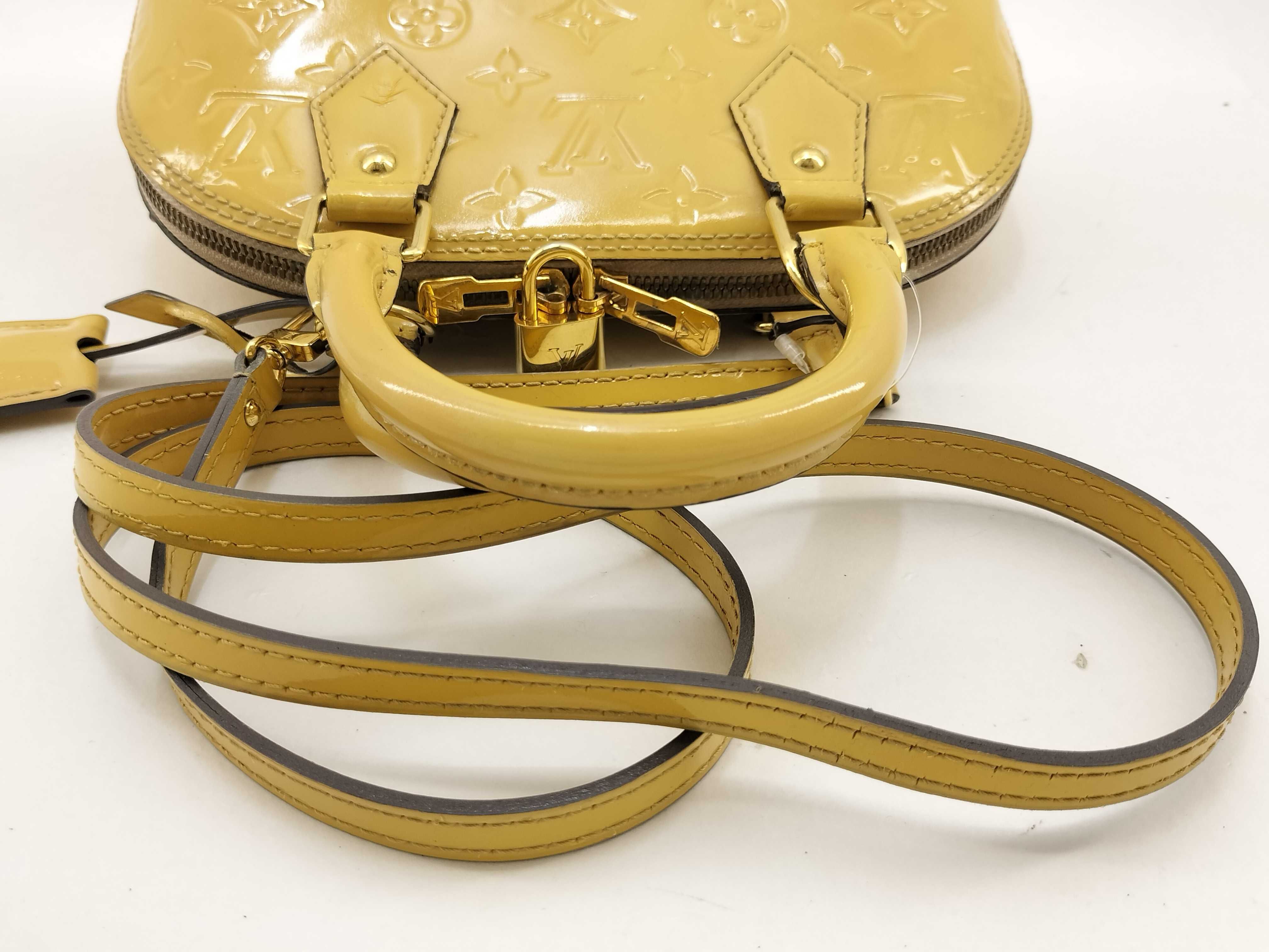 Vernis Alma Yellow Monogram Handbag — view 6