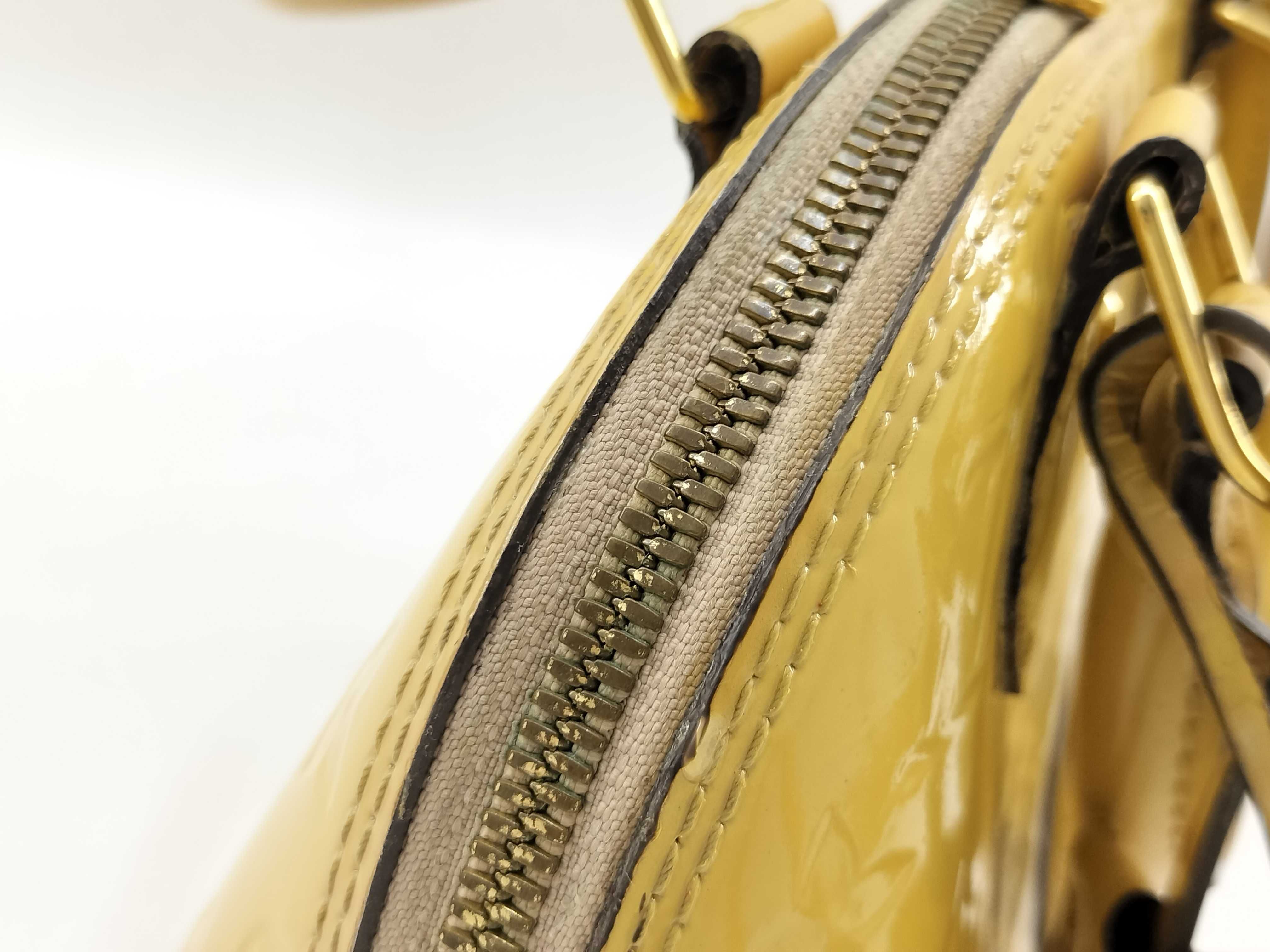 Vernis Alma Yellow Monogram Handbag — view 7