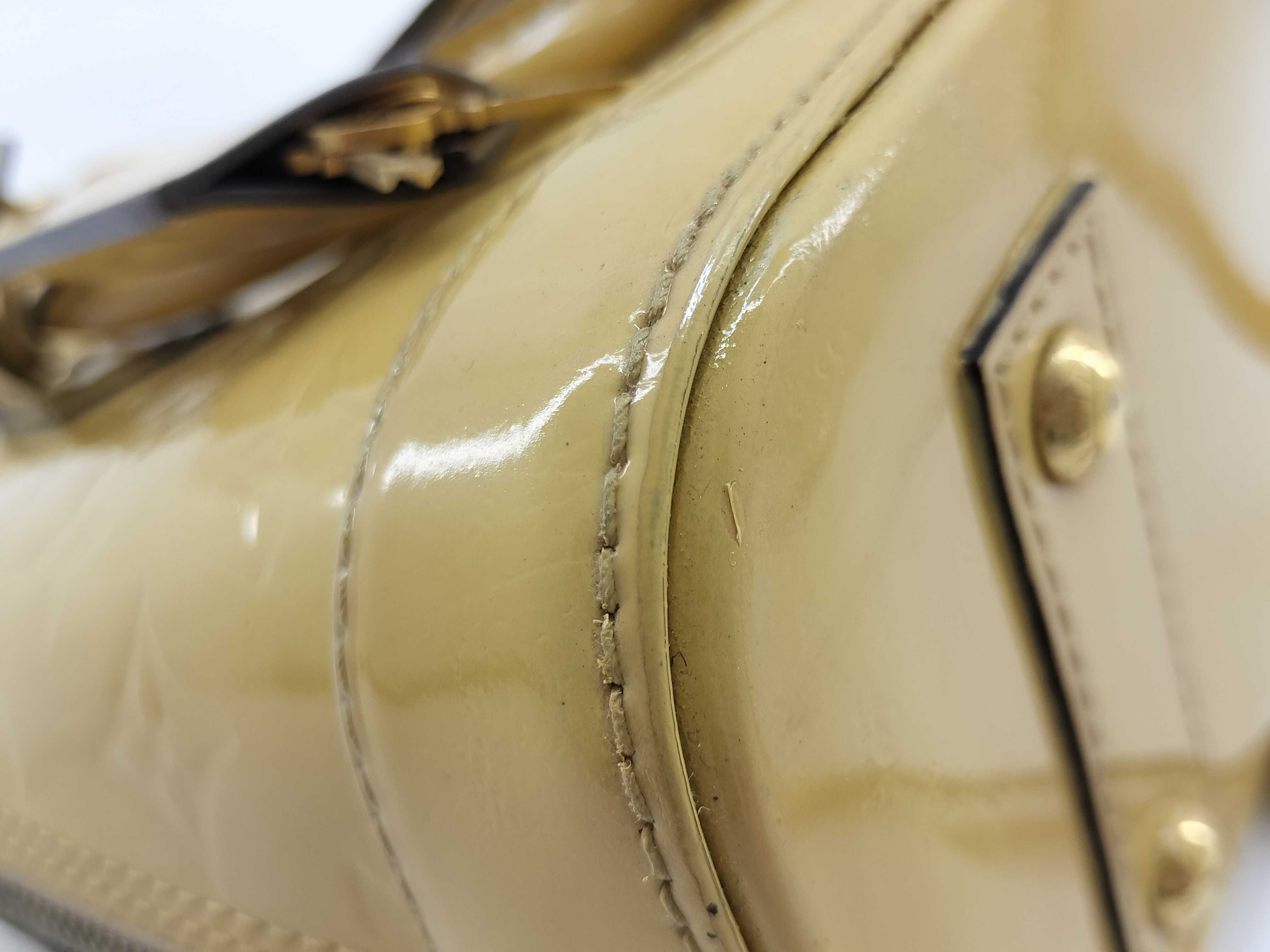 Vernis Alma Yellow Monogram Handbag — view 8