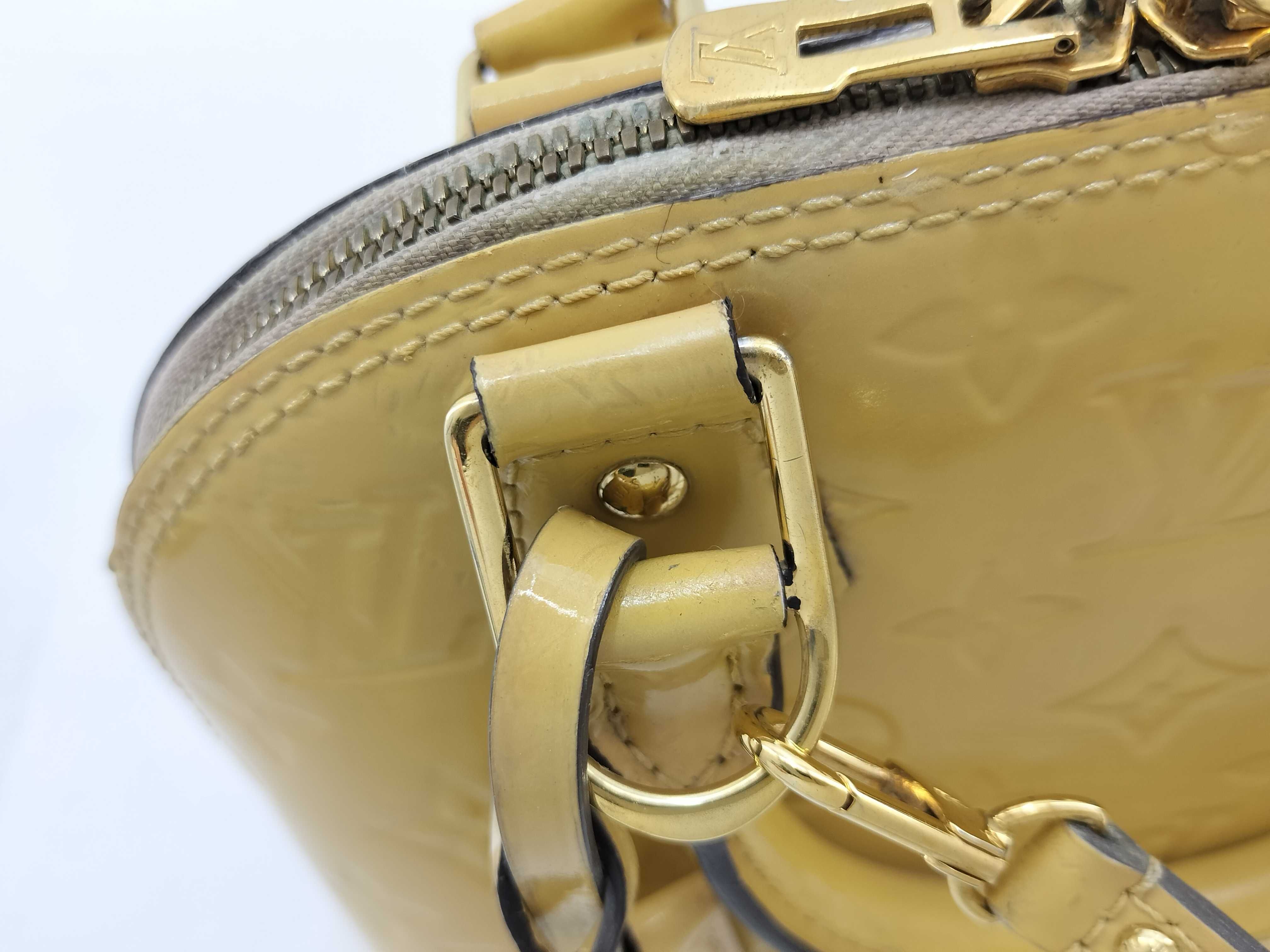 Vernis Alma Yellow Monogram Handbag — view 9