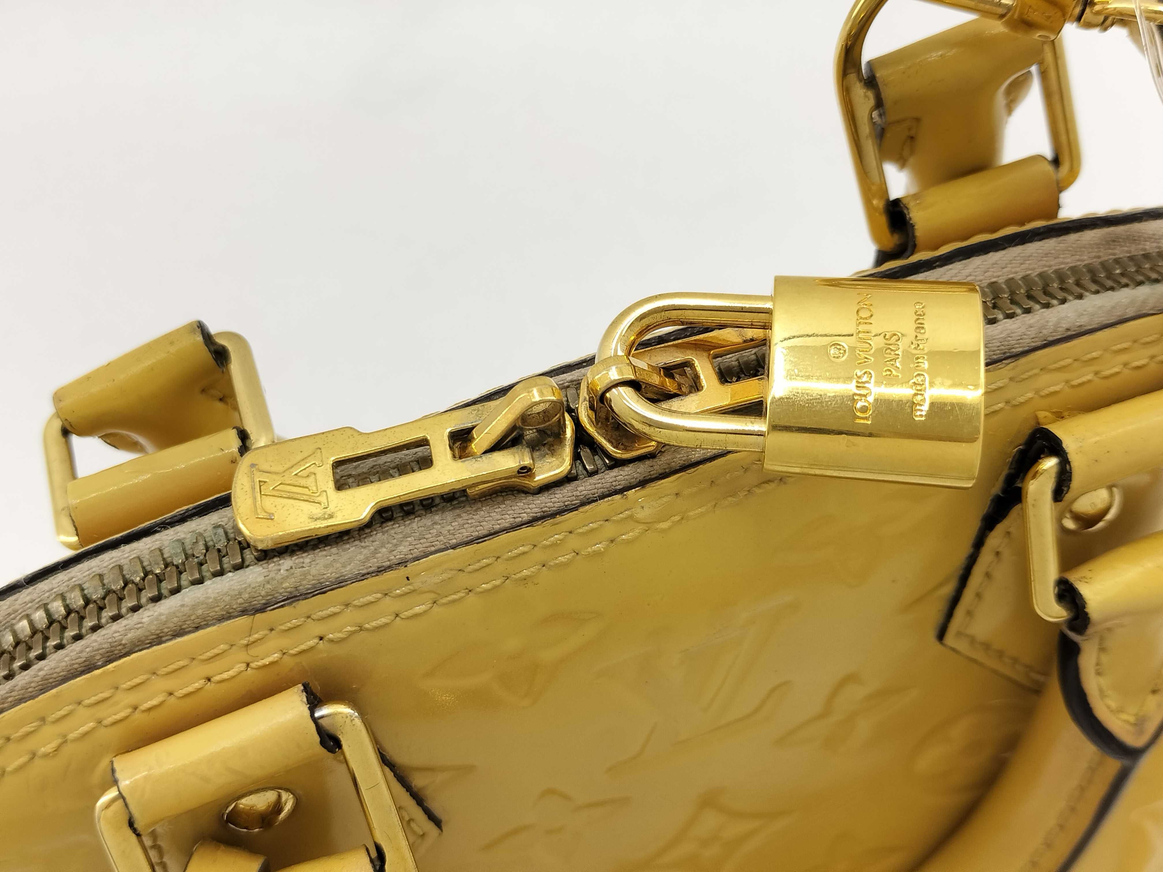 Vernis Alma Yellow Monogram Handbag — view 10