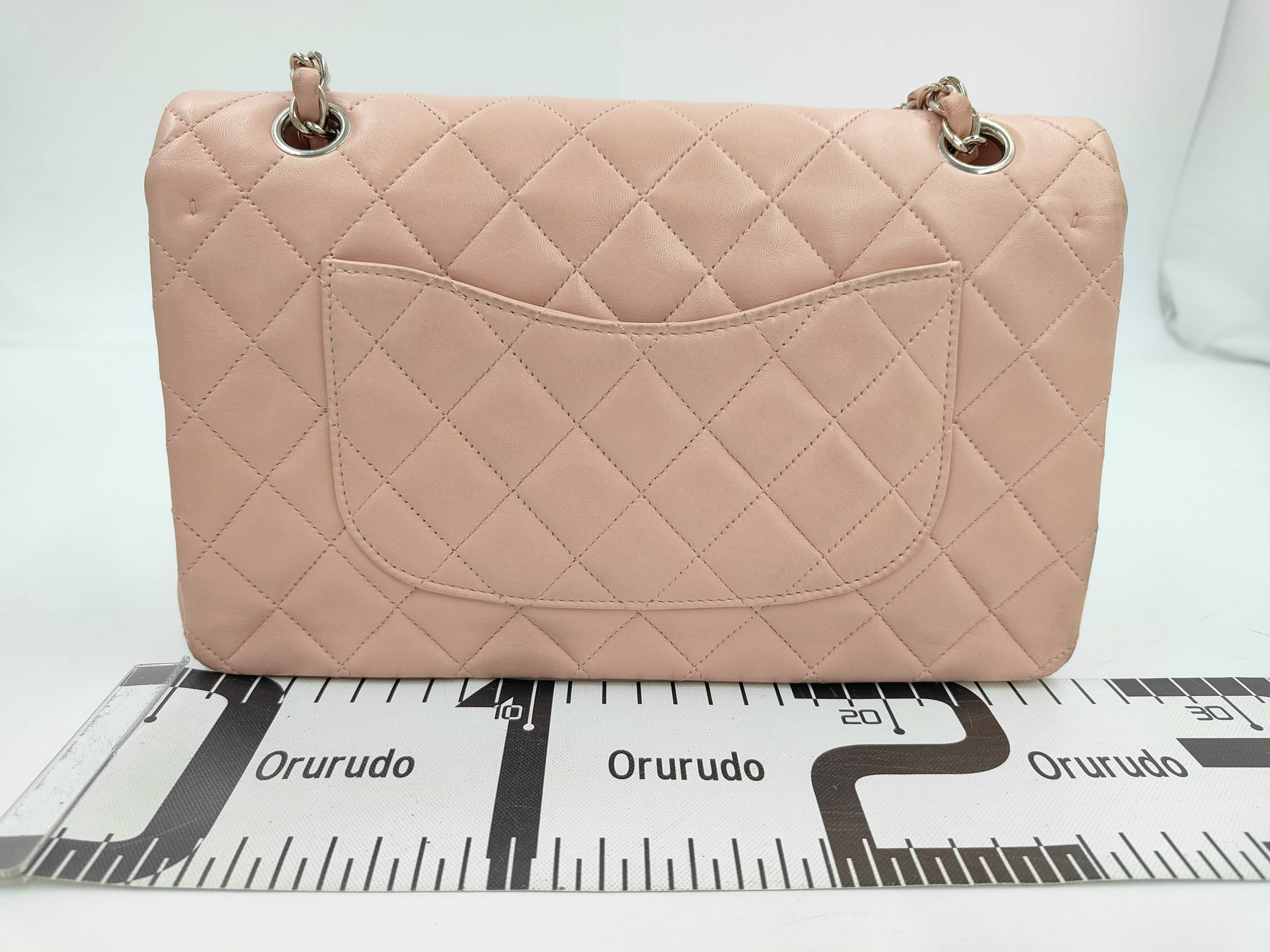 Matelassé 25 Double Flap Lambskin Shoulder Bag, Pink, Silver Hardware, with Original Seal, Item Number 5355583 — view 2