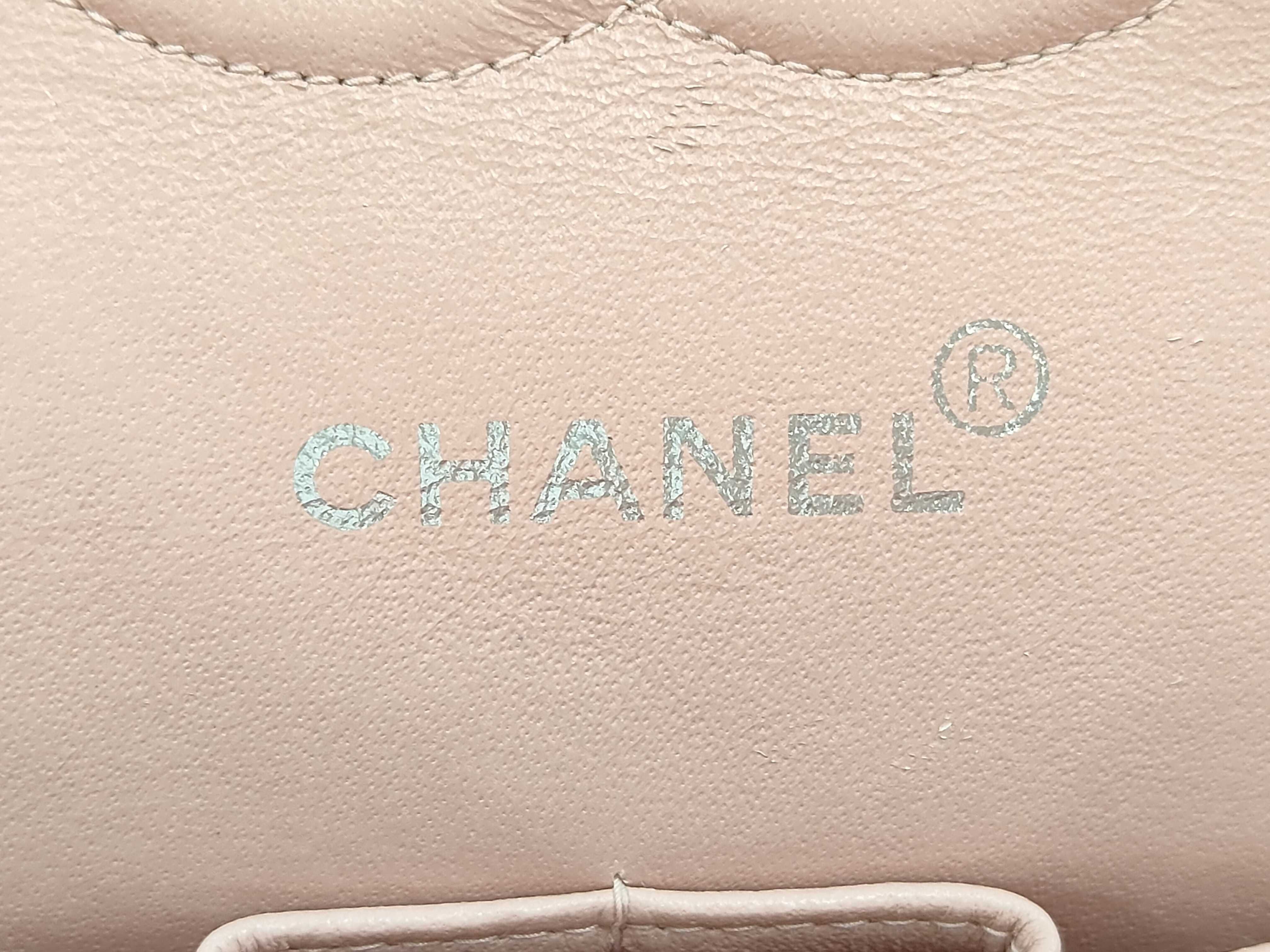 Matelassé 25 Double Flap Lambskin Shoulder Bag, Pink, Silver Hardware, with Original Seal, Item Number 5355583 — view 10