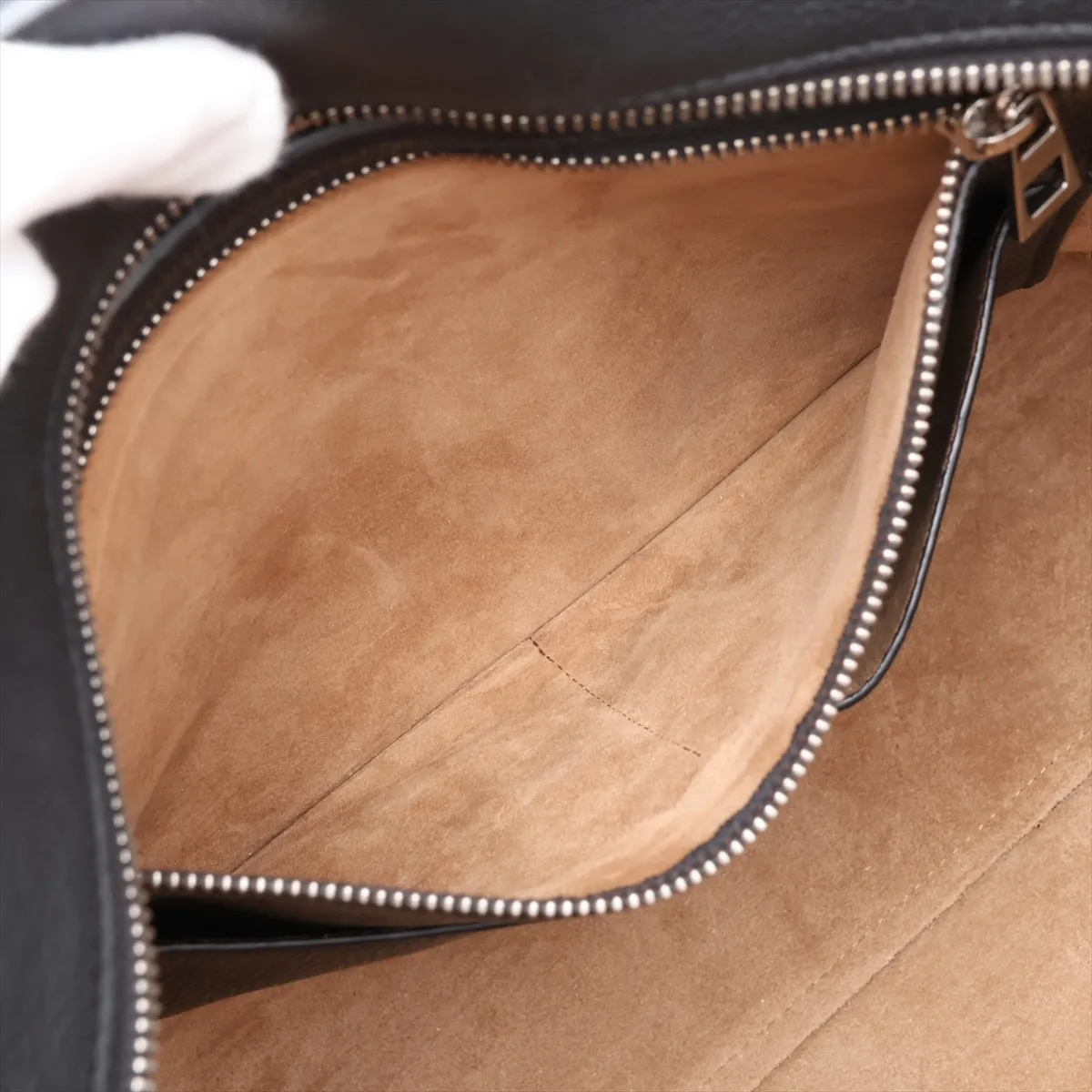 Buckle Tote Leather Tote Bag, Black — view 8