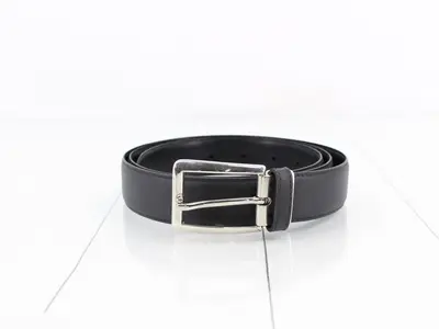 Belt, black leather