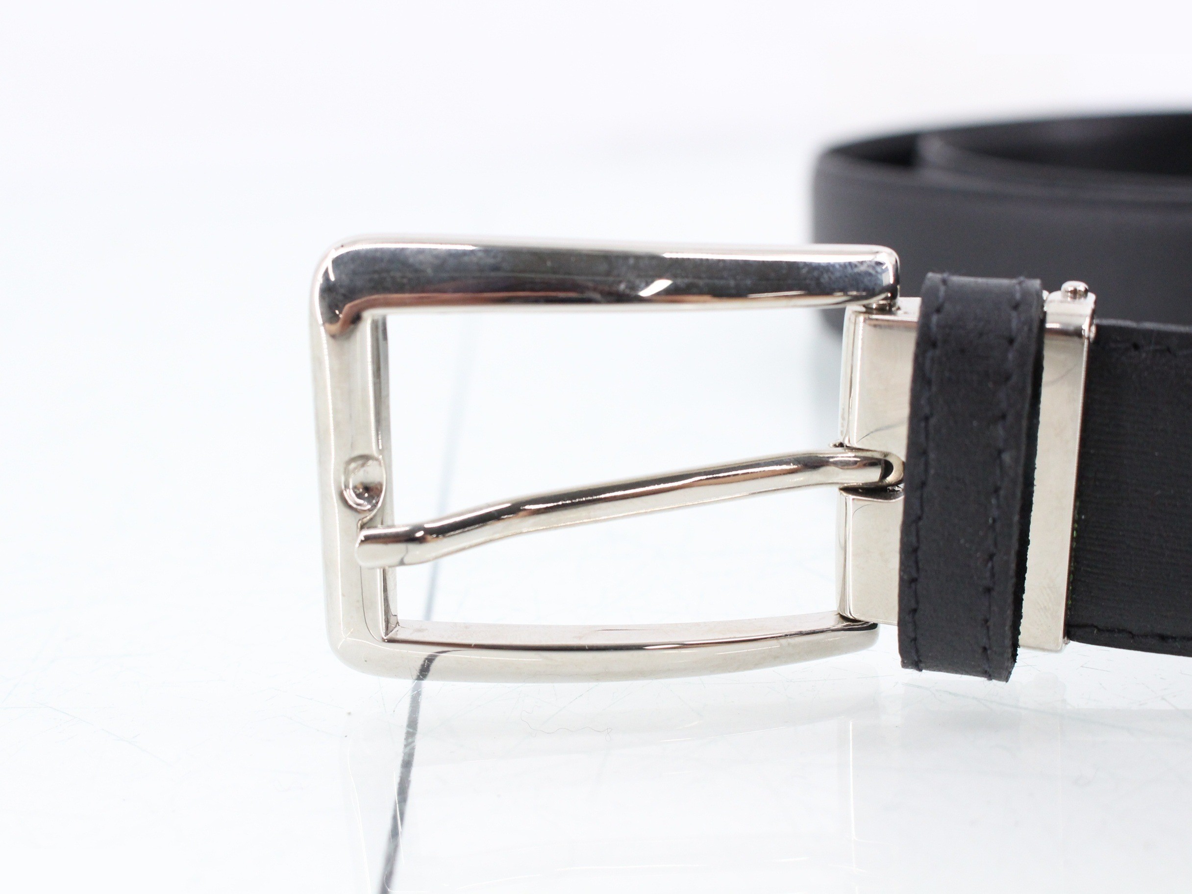 Belt, black leather — view 3