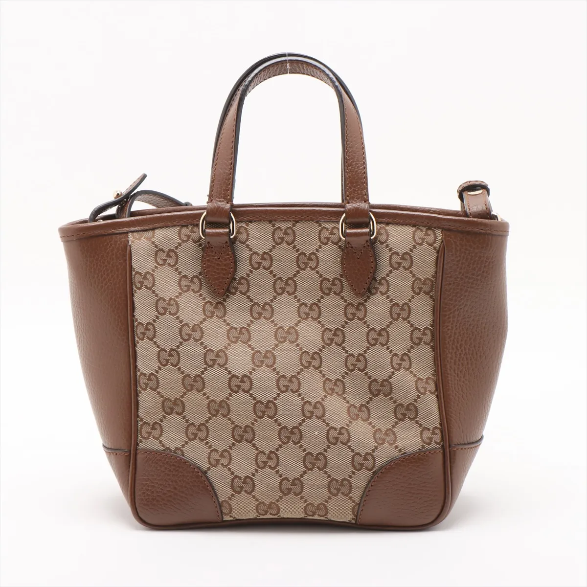 GG Canvas x Leather 2WAY Handbag Brown 449241 Outlet — view 2