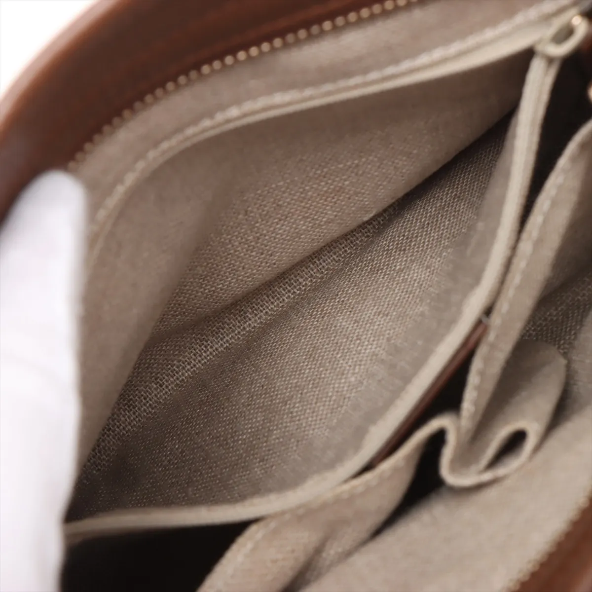 GG Canvas x Leather 2WAY Handbag Brown 449241 Outlet — view 11