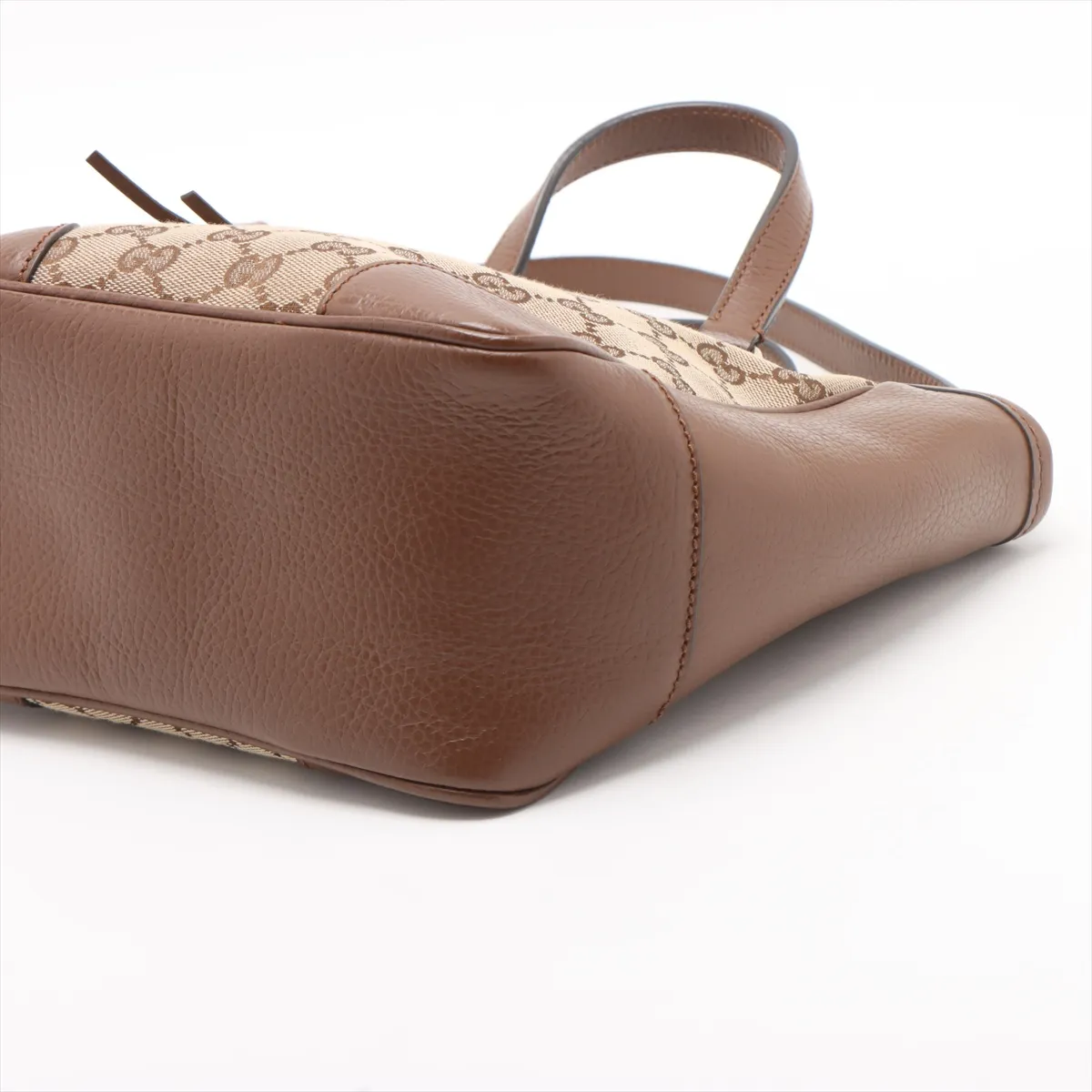 GG Canvas x Leather 2WAY Handbag Brown 449241 Outlet — view 3