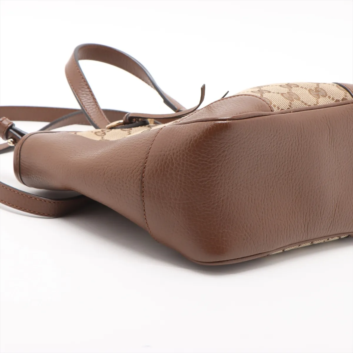 GG Canvas x Leather 2WAY Handbag Brown 449241 Outlet — view 4