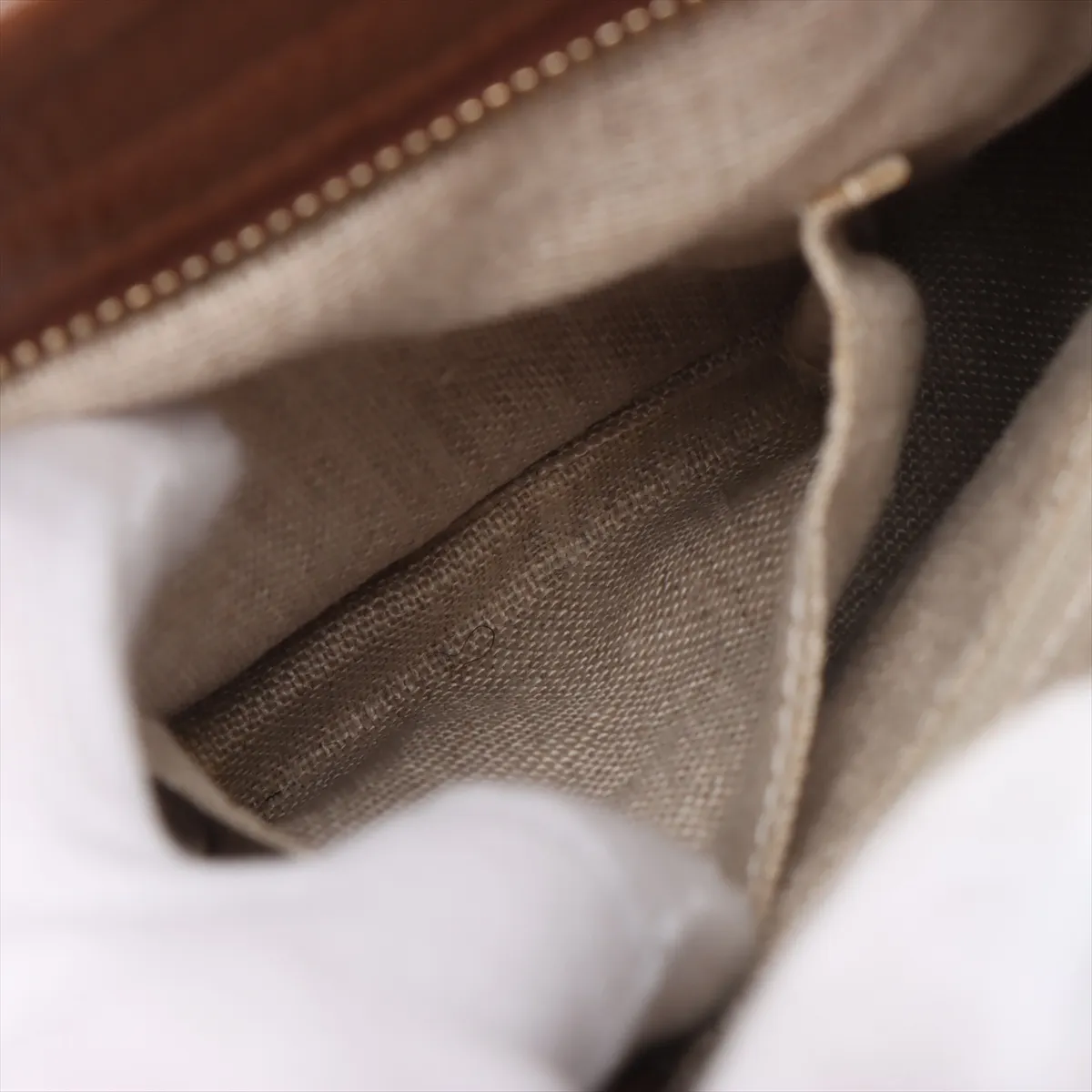 GG Canvas x Leather 2WAY Handbag Brown 449241 Outlet — view 10