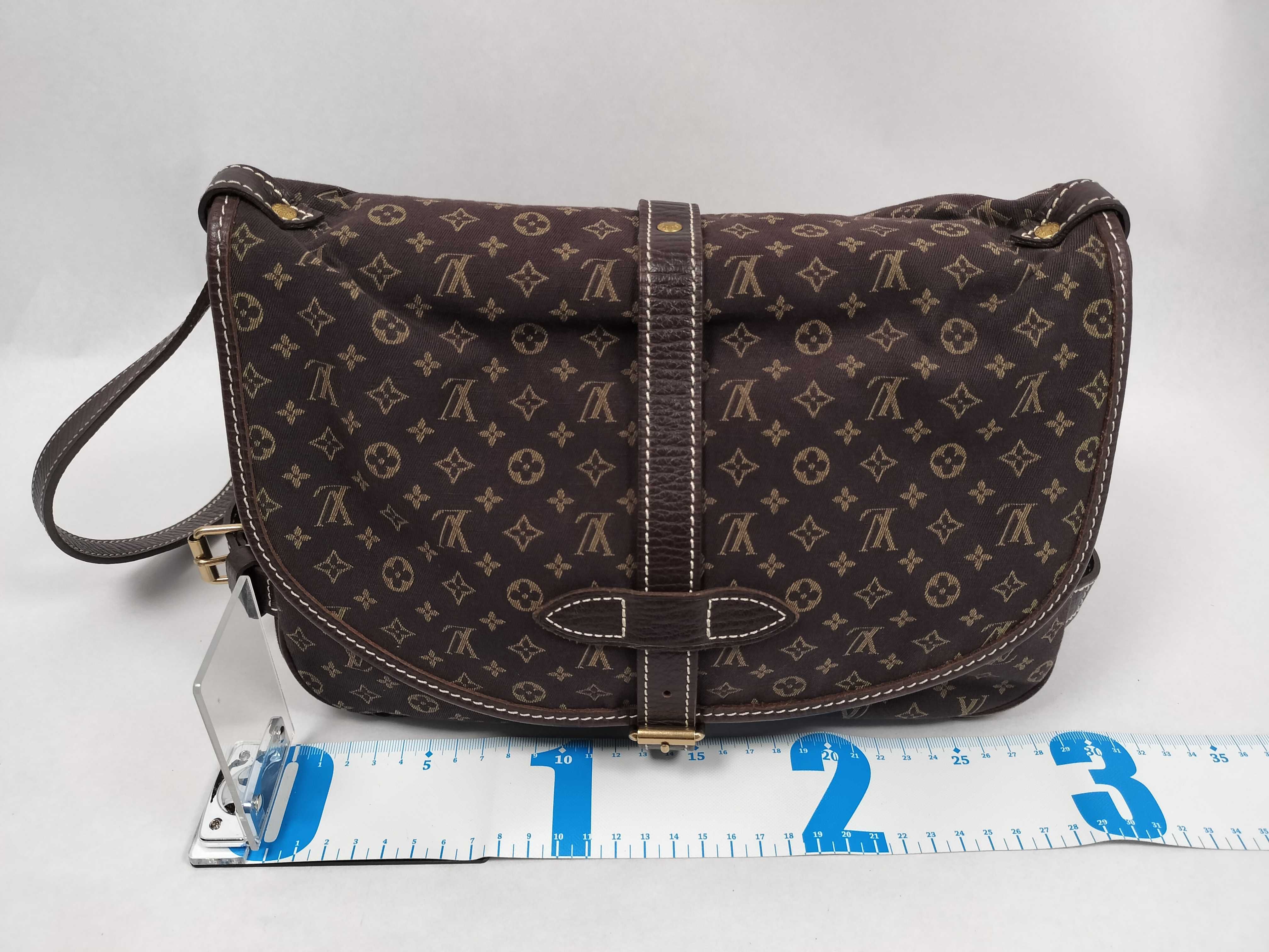 Monogram Mini Lin Saumur Shoulder Bag, no tears expected. Price: 50,000-52,000 yen. — view 2
