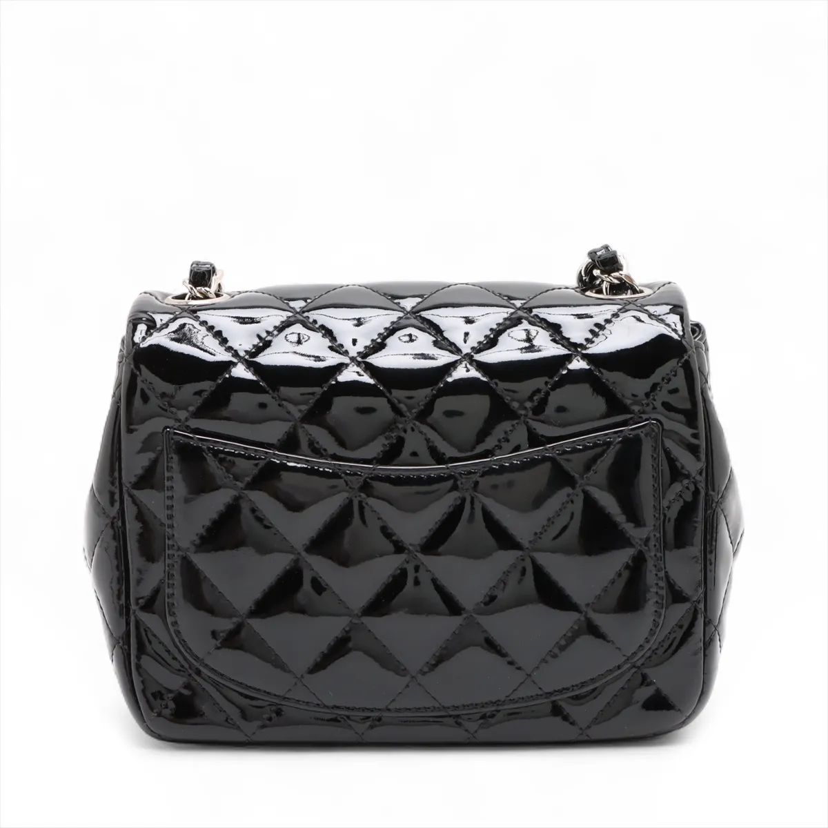 Mini Matelasse 17 Patent Leather Single Flap Single Chain Bag Black Silver Hardware 20453895 20th Series A35200 — view 2