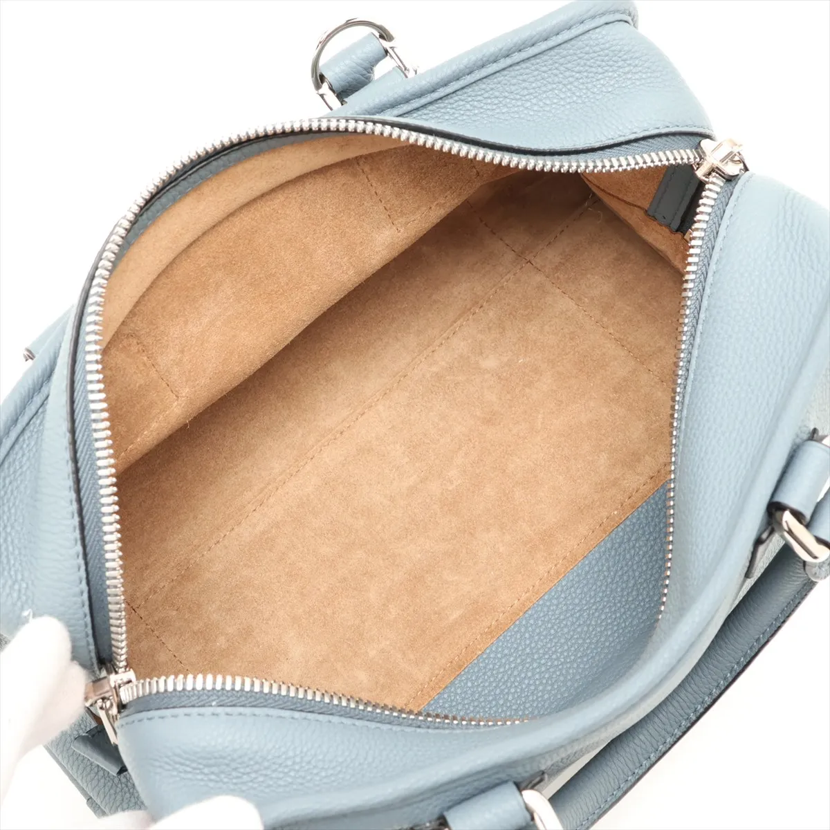 Amazona 28 Leather 2-Way Handbag, Blue — view 8