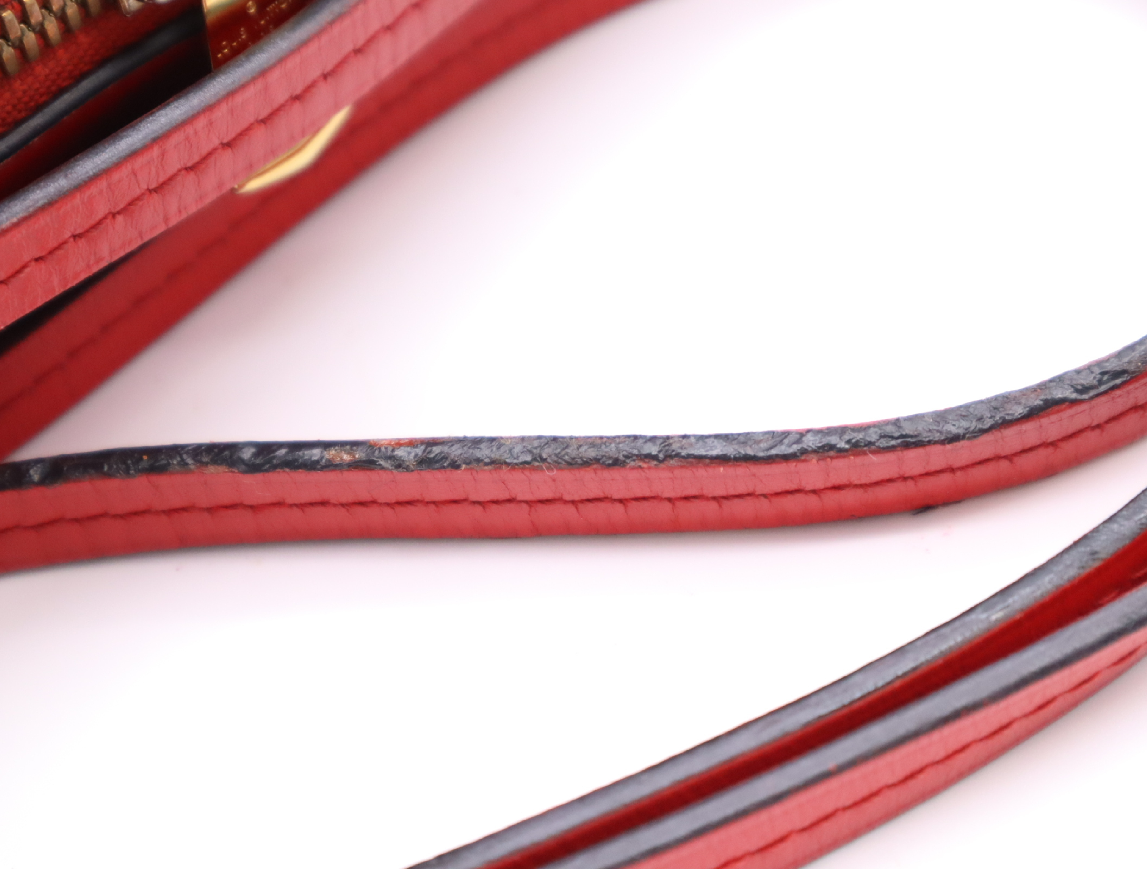M43556 Monogram Saint-Onge Coquelicot Brown x Red Shoulder Bag — view 13