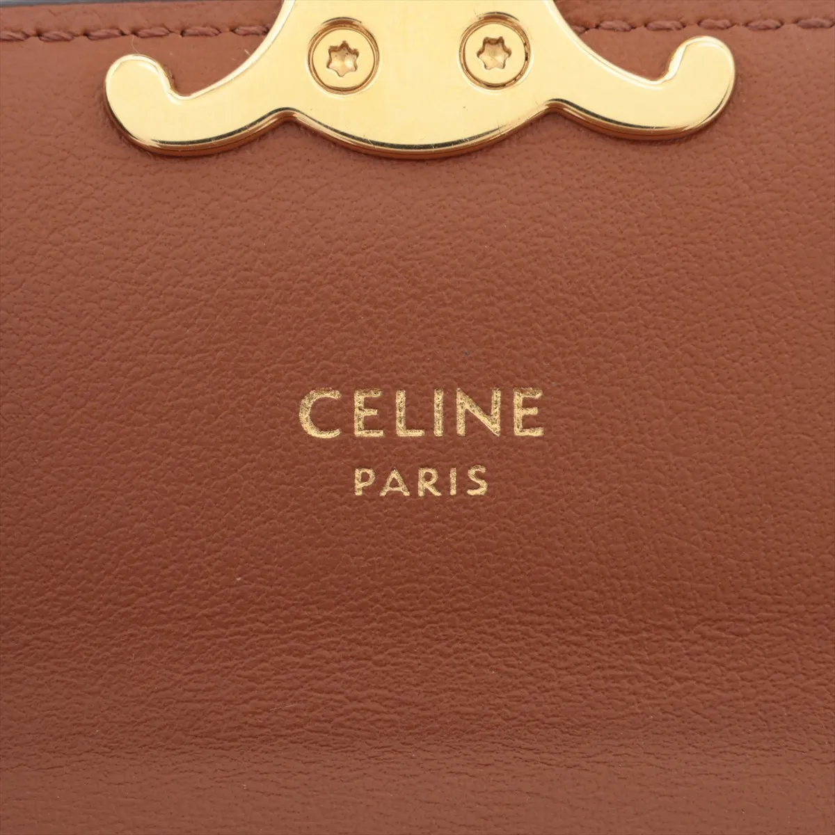 Triomphe Small Flap Wallet, PVC x Leather, Compact Wallet, Black x Brown — view 9
