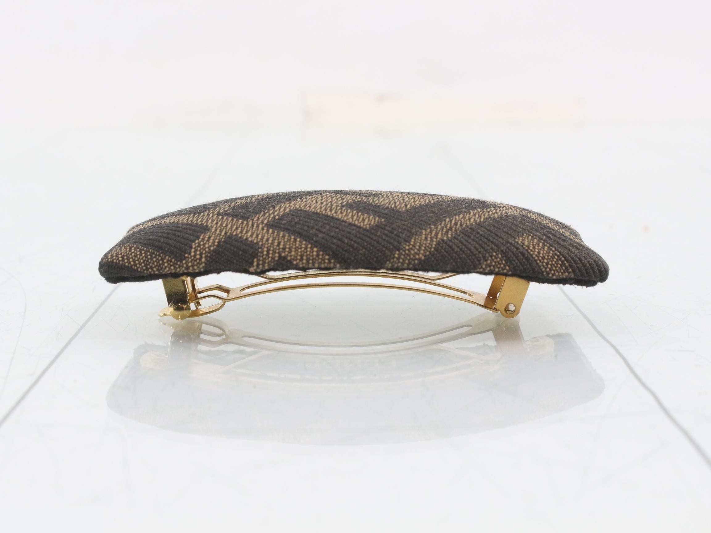 Zucca pattern barrette, brown — view 3