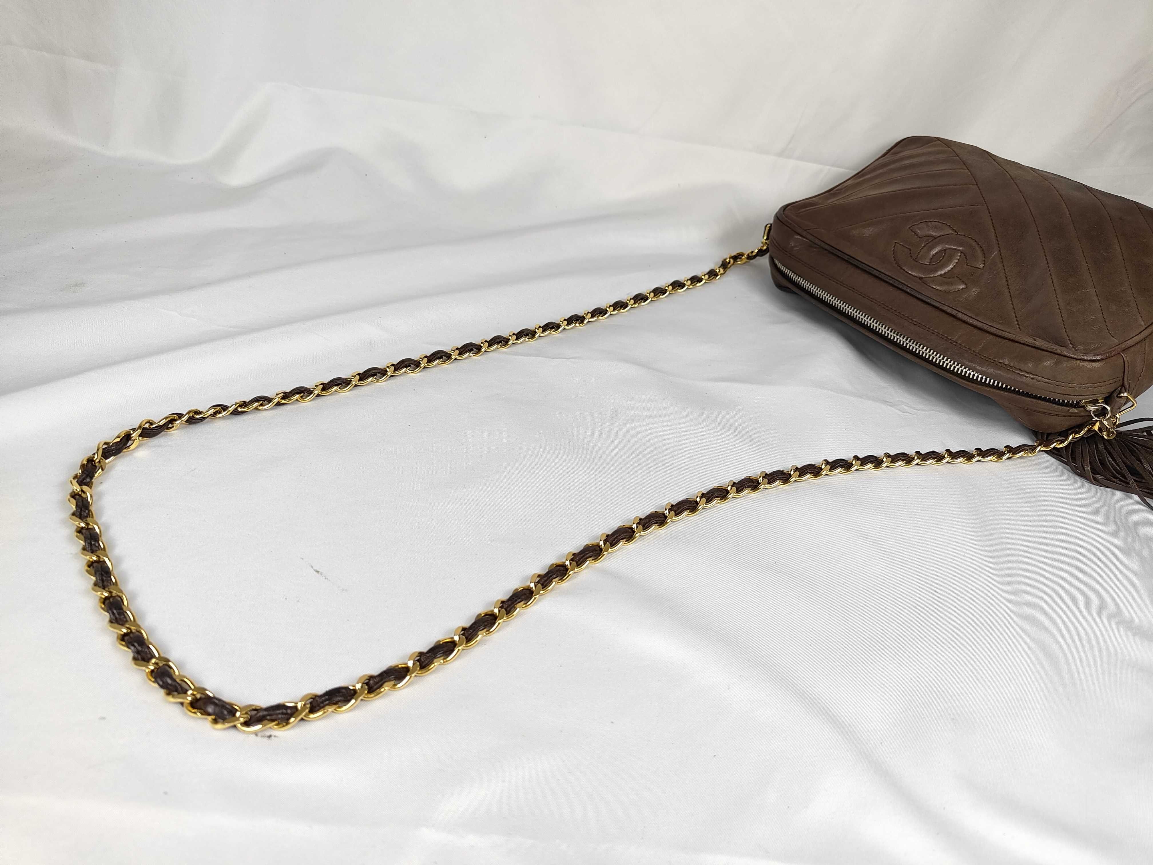 lambskin fringe chain shoulder bag — view 3