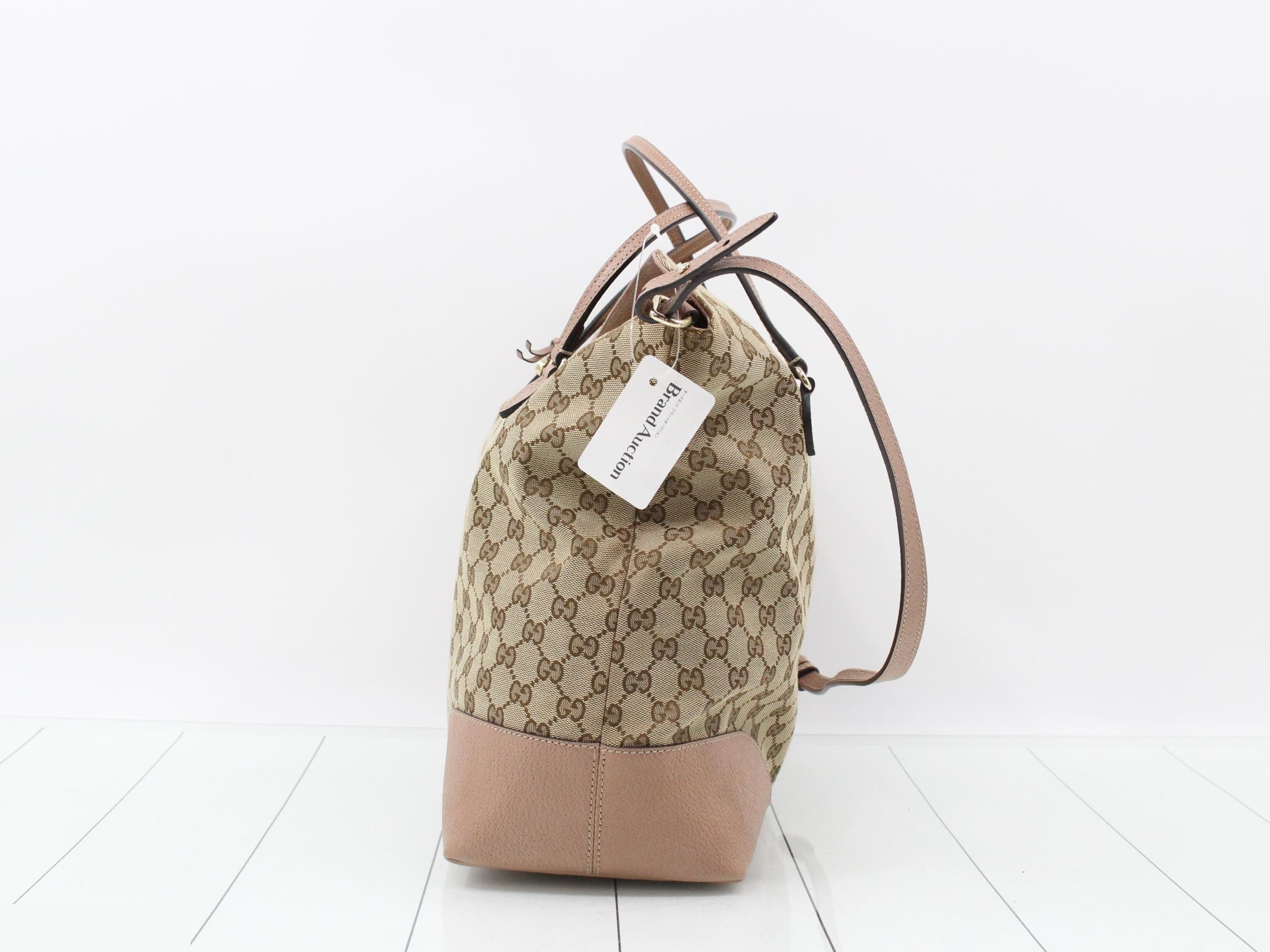 GG Canvas Leather Tote Bag — view 3