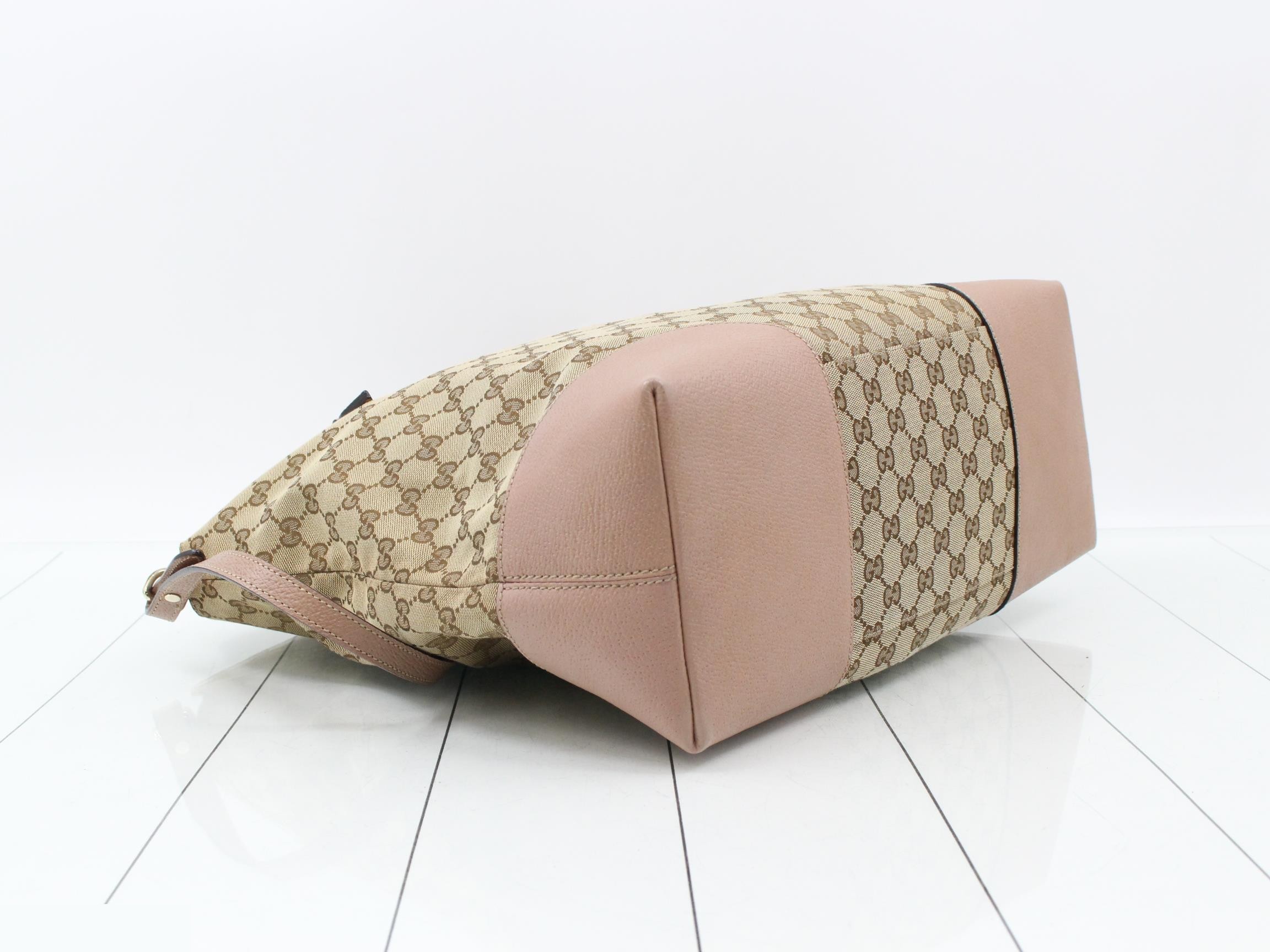 GG Canvas Leather Tote Bag — view 5