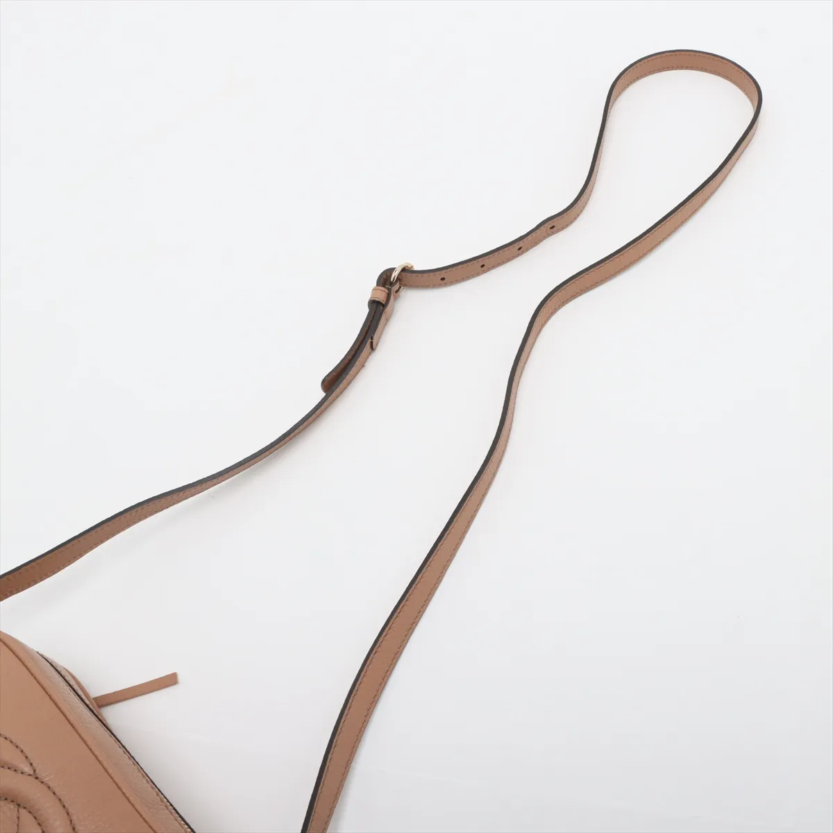 Soho Leather Shoulder Bag Beige 722319 Outlet Mark — view 5