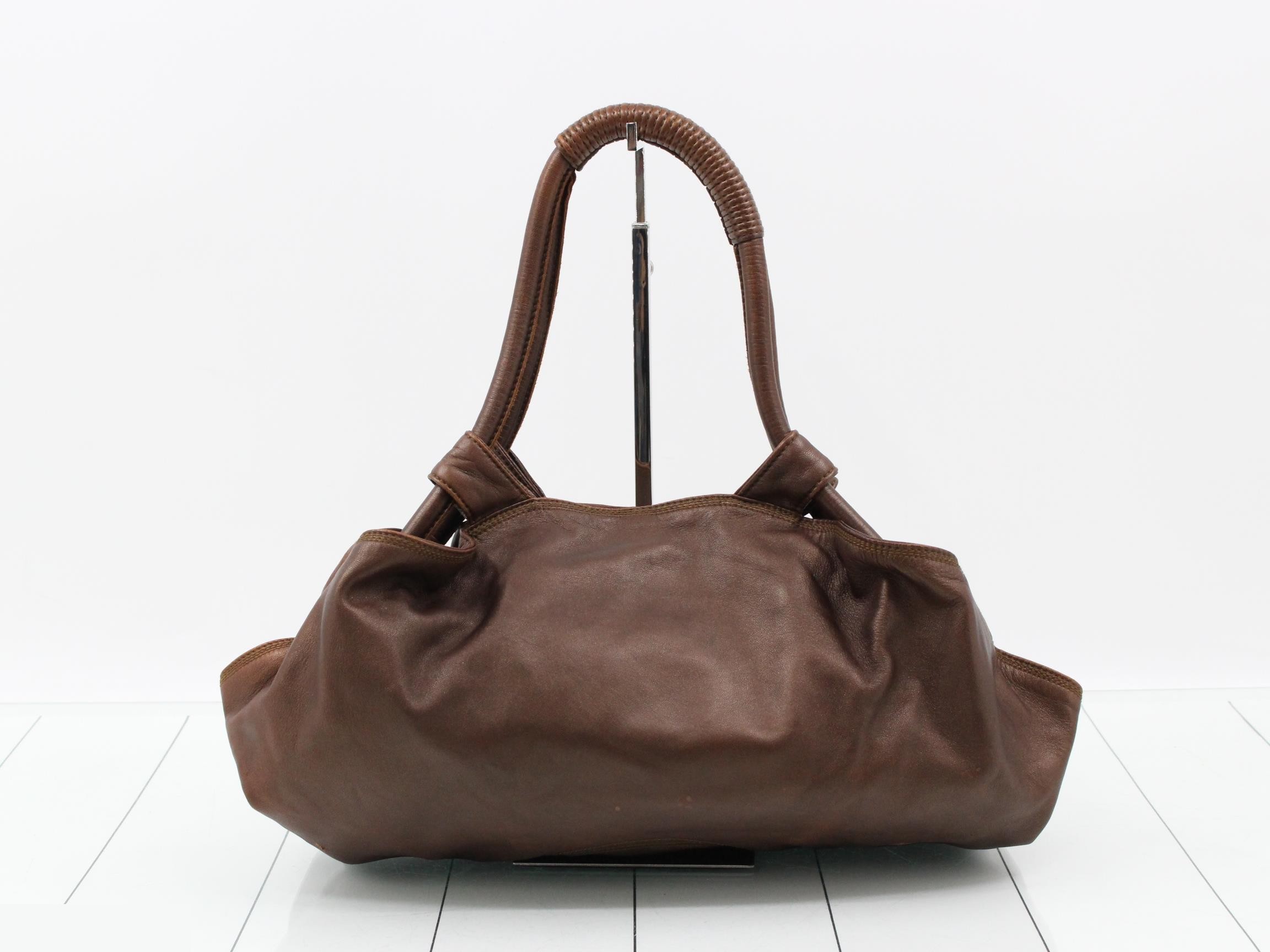 Anagram Nappa Aire Handbag, Metallic Brown — view 2