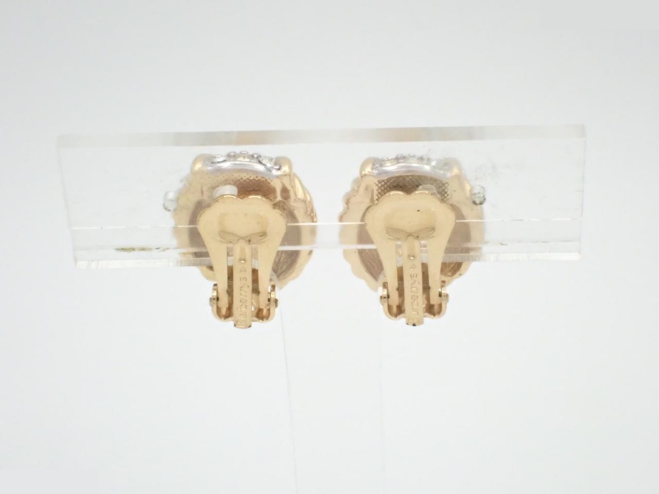 Oval Earrings with Stones — view 2