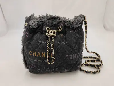 Mini Bucket Pochette Denim Chain Shoulder Bag AP2603