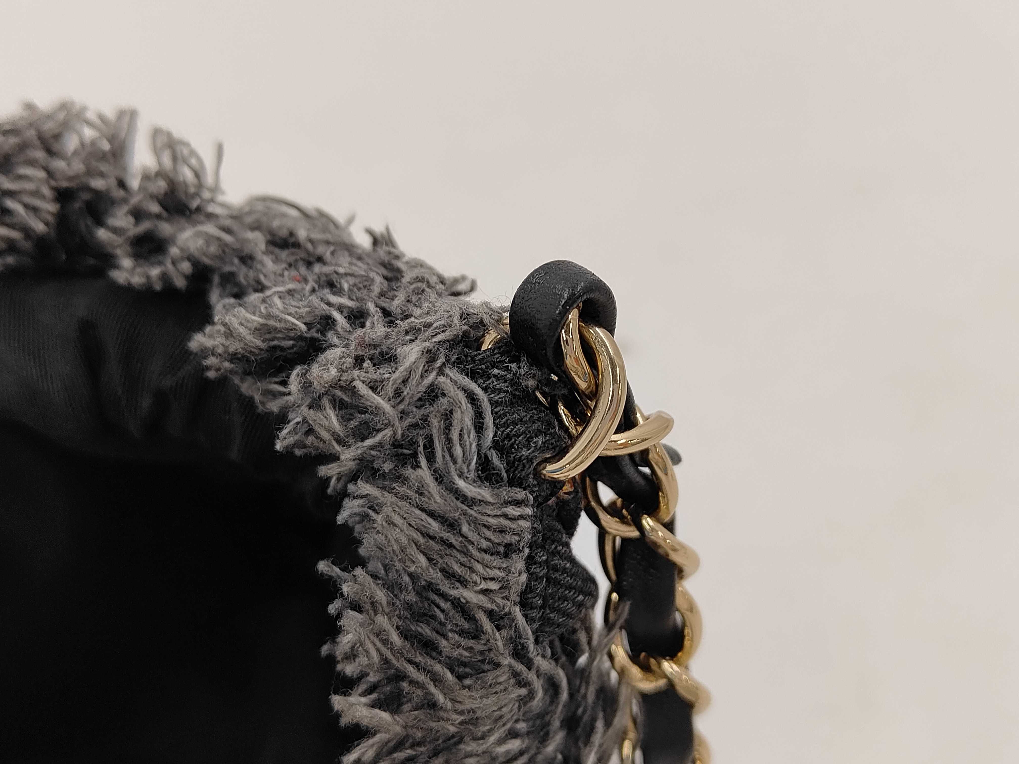Mini Bucket Pochette Denim Chain Shoulder Bag AP2603 — view 6