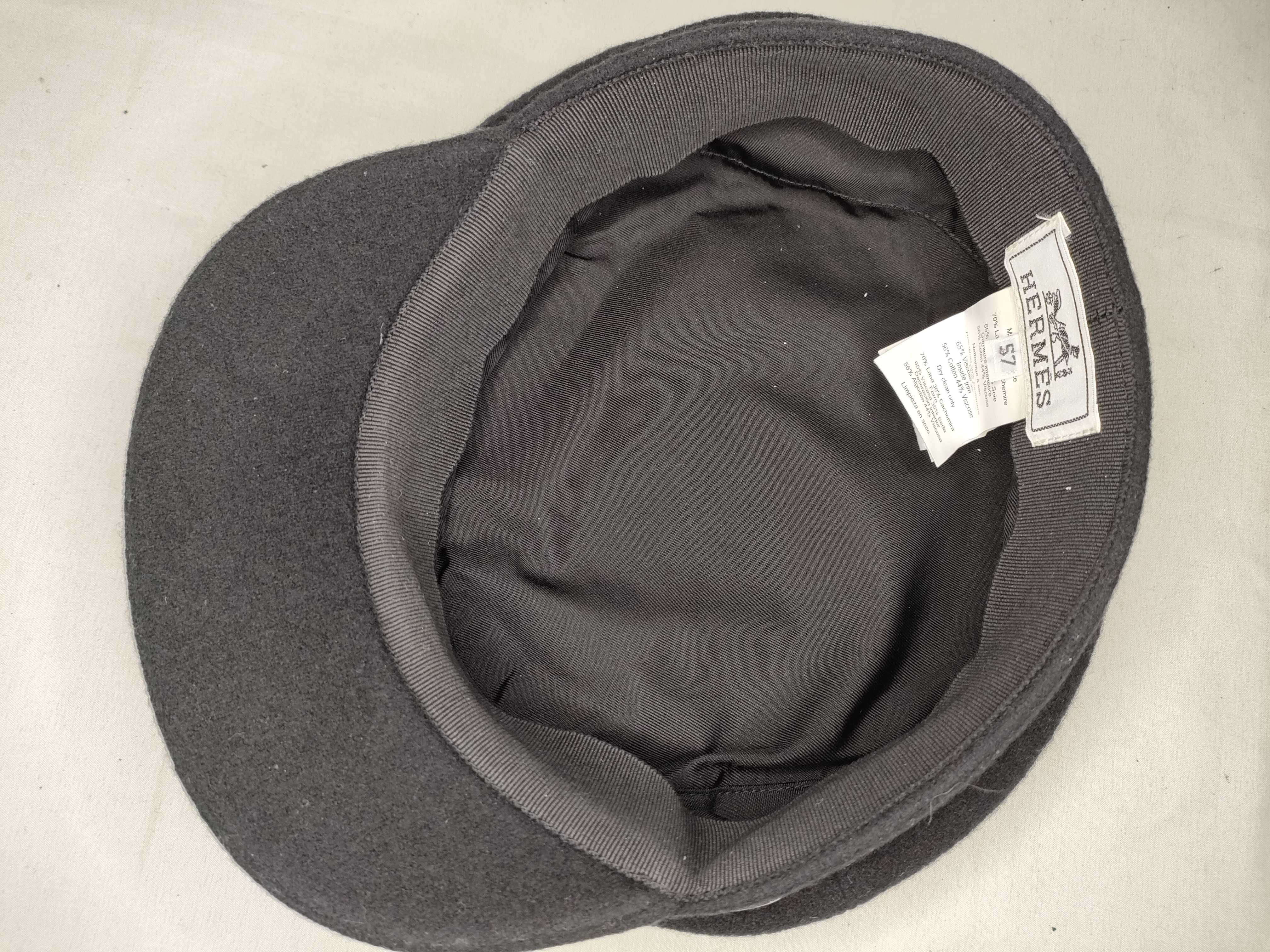 Sellier Button Casquette Hat, Black, Size 57, Other Accessories — view 4