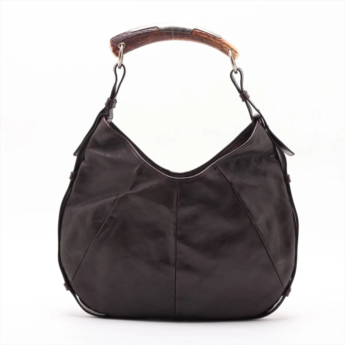 Mombasa Leather Shoulder Bag, Brown, 95361